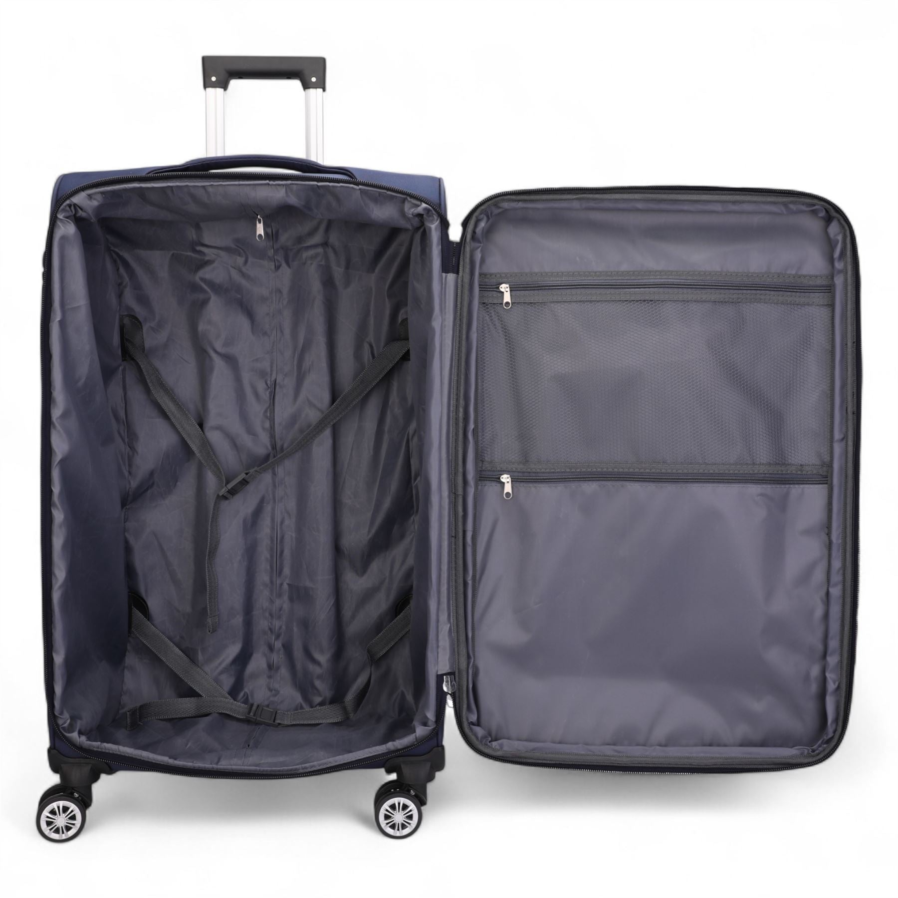 Lightweight Expandable Luggage Softshell 8 Weel Suitcase Set