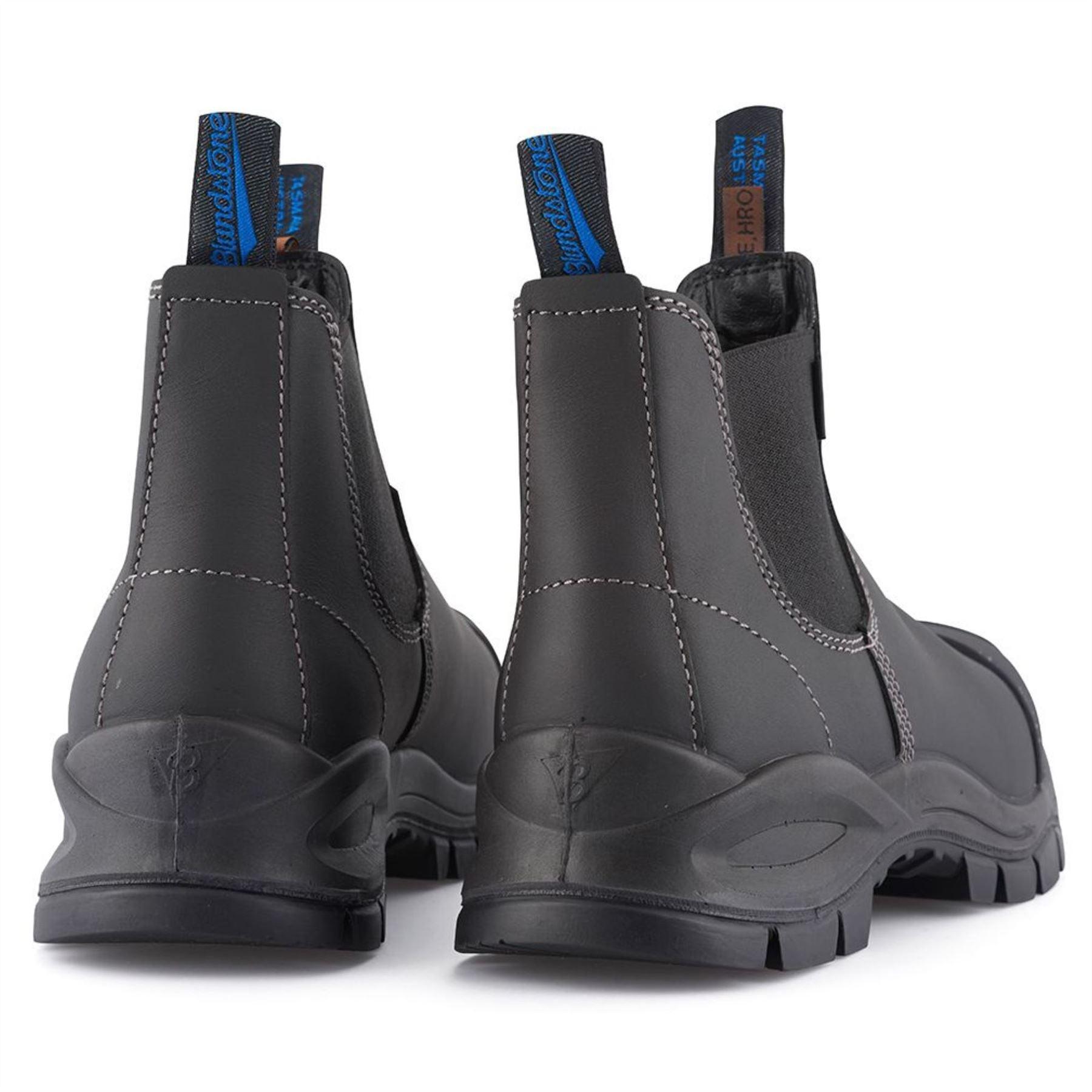 Blundstone 910 Black Leather Steel Toe Chelsea Boots Durable Ankle Safety Boots - Knighthood Store