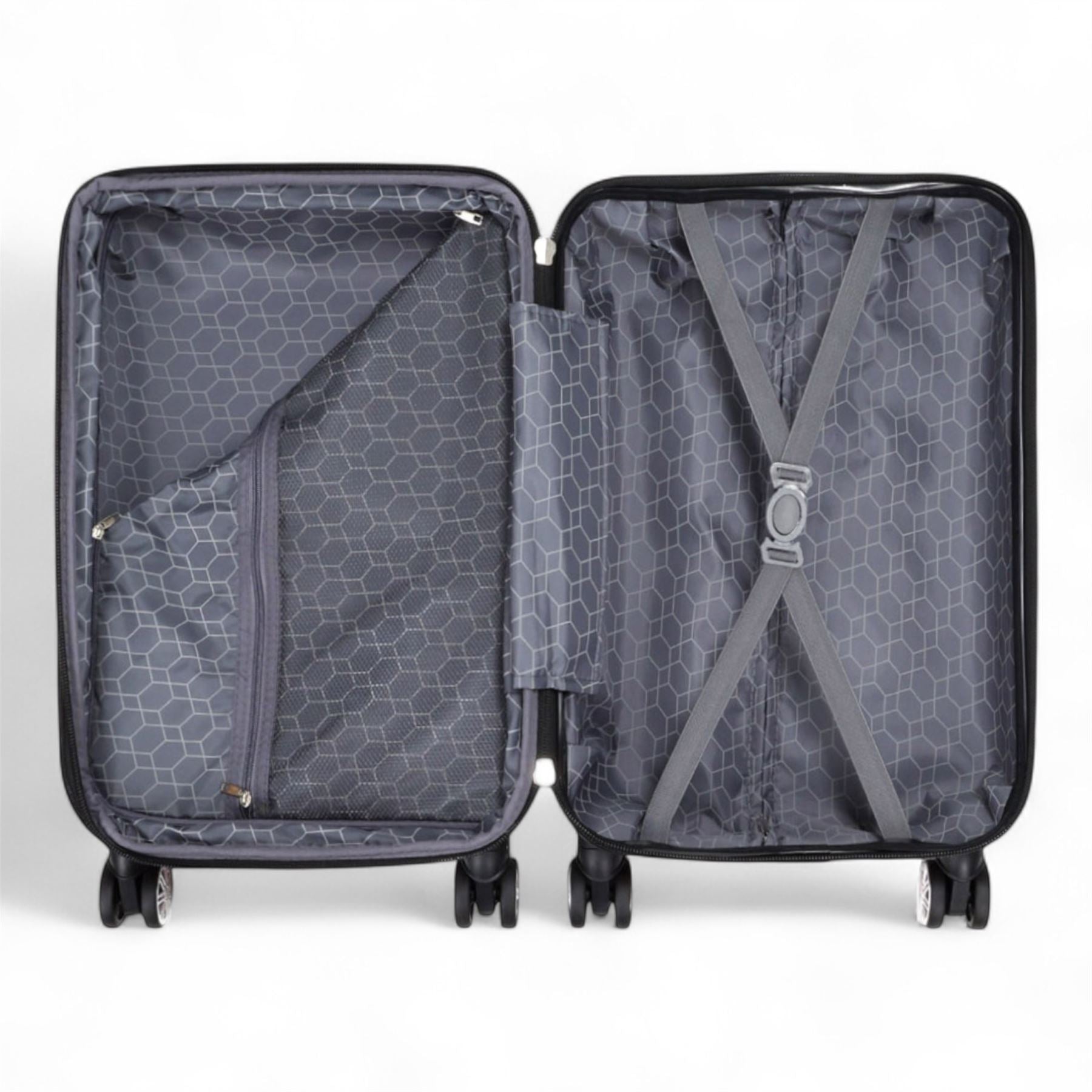 Hard Shell Luggage Set 8 Spinner Wheels ABS Suitcase