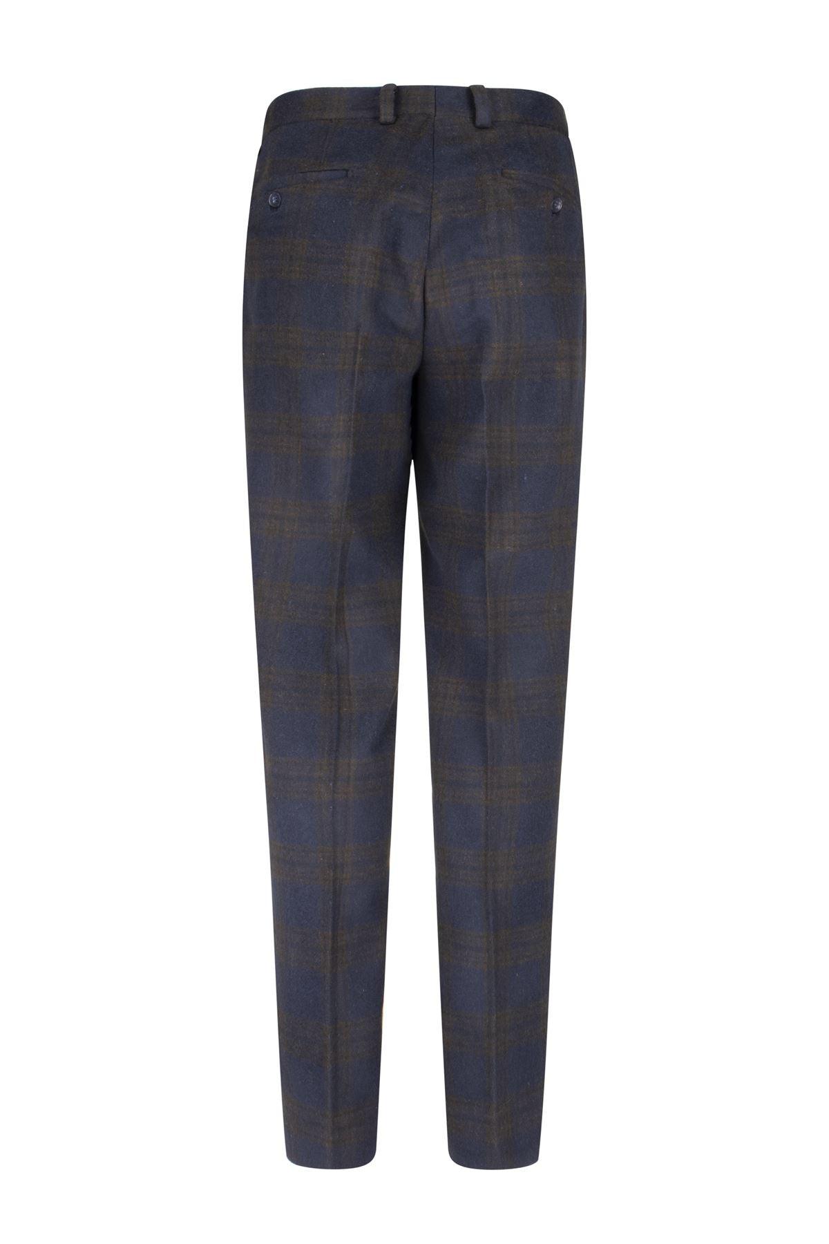 Mens Wool Tweed Trousers Vintage Peaky Blinders Wedding Check Herringbone - Knighthood Store