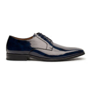 Chester - Men's Navy High-Shine Polished Derby Shoes