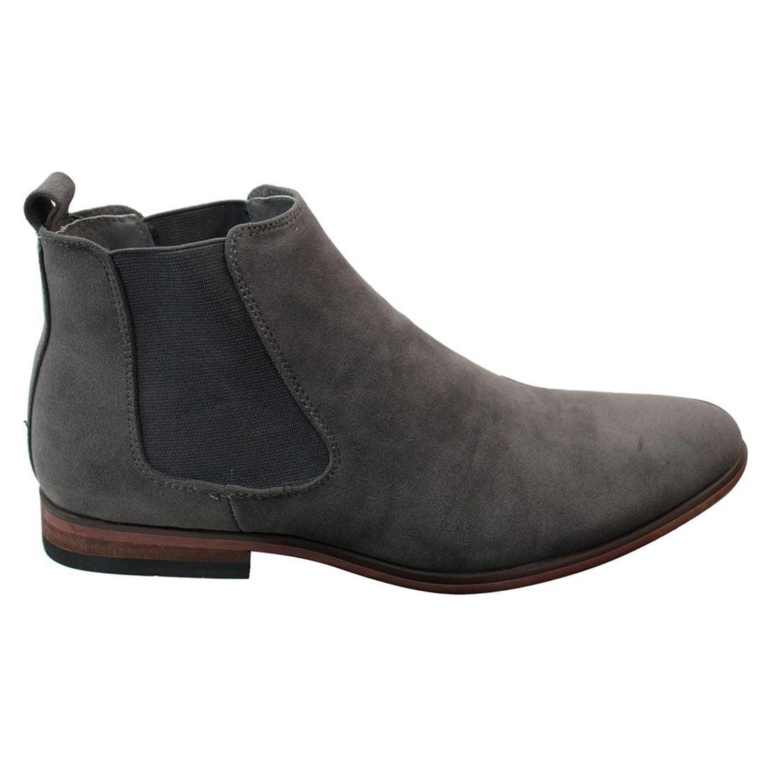 Mens Italian Suede Slip On Ankle Boots Smart Casual Desert Chelsea Dealer - Knighthood Store