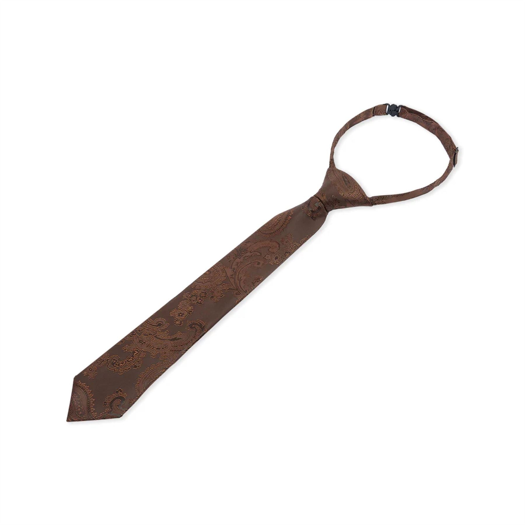 Boys Paisley Necktie Floral Satin Tie