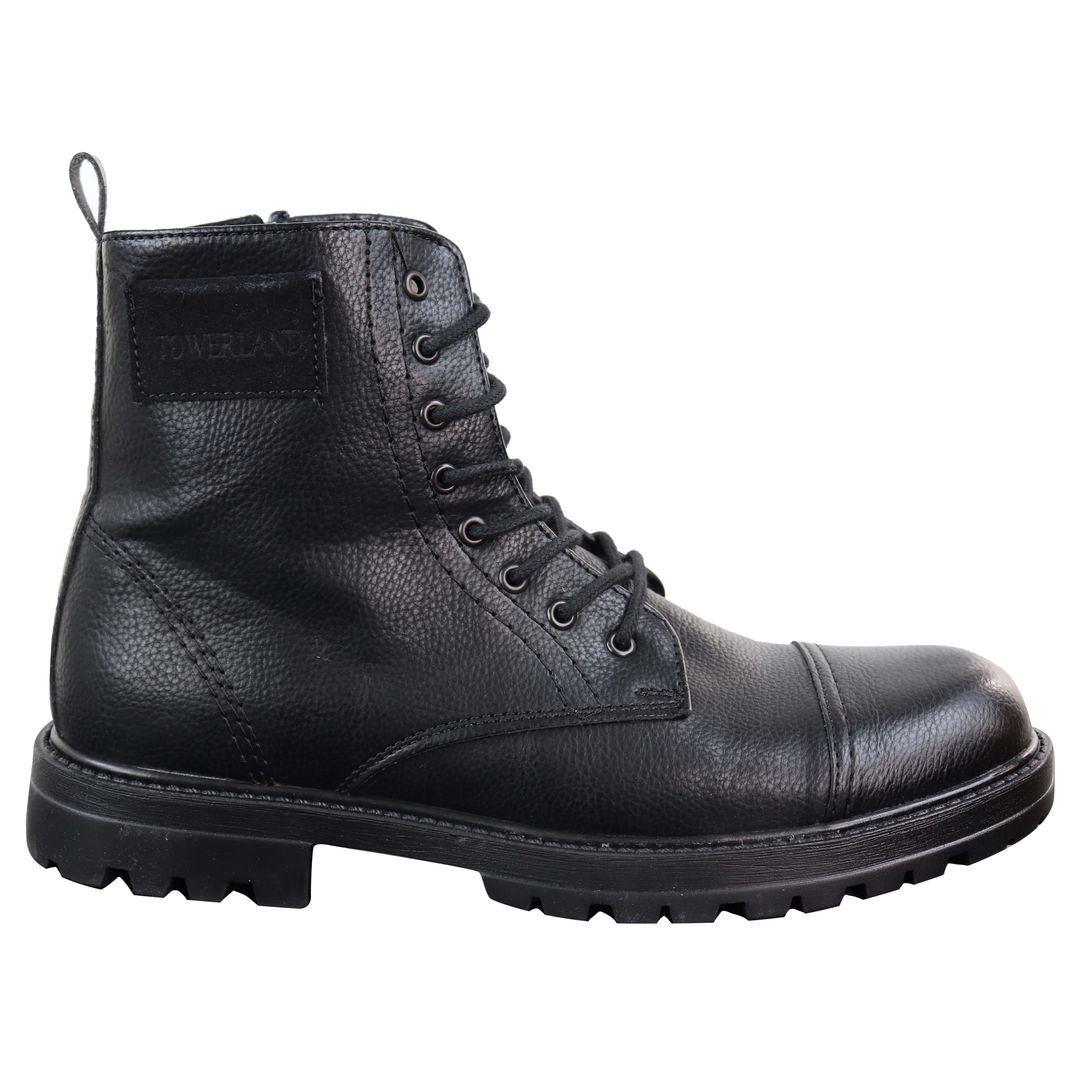 Mens Ankle Boots Military Army Laced Zip Casual Combat Vintage Classic Leather - Knighthood Store