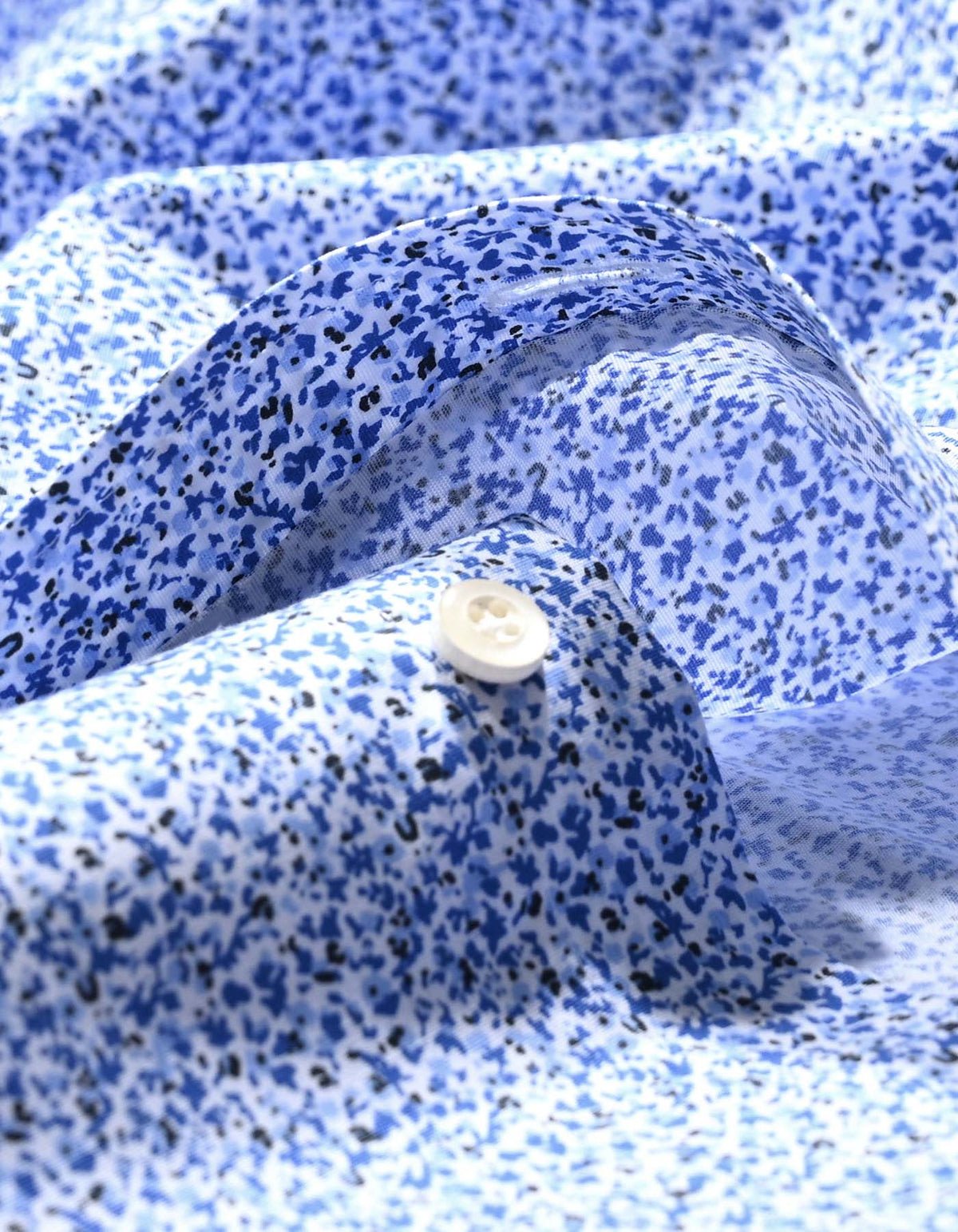 Men's Light Blue Floral Printed Formal Shirt