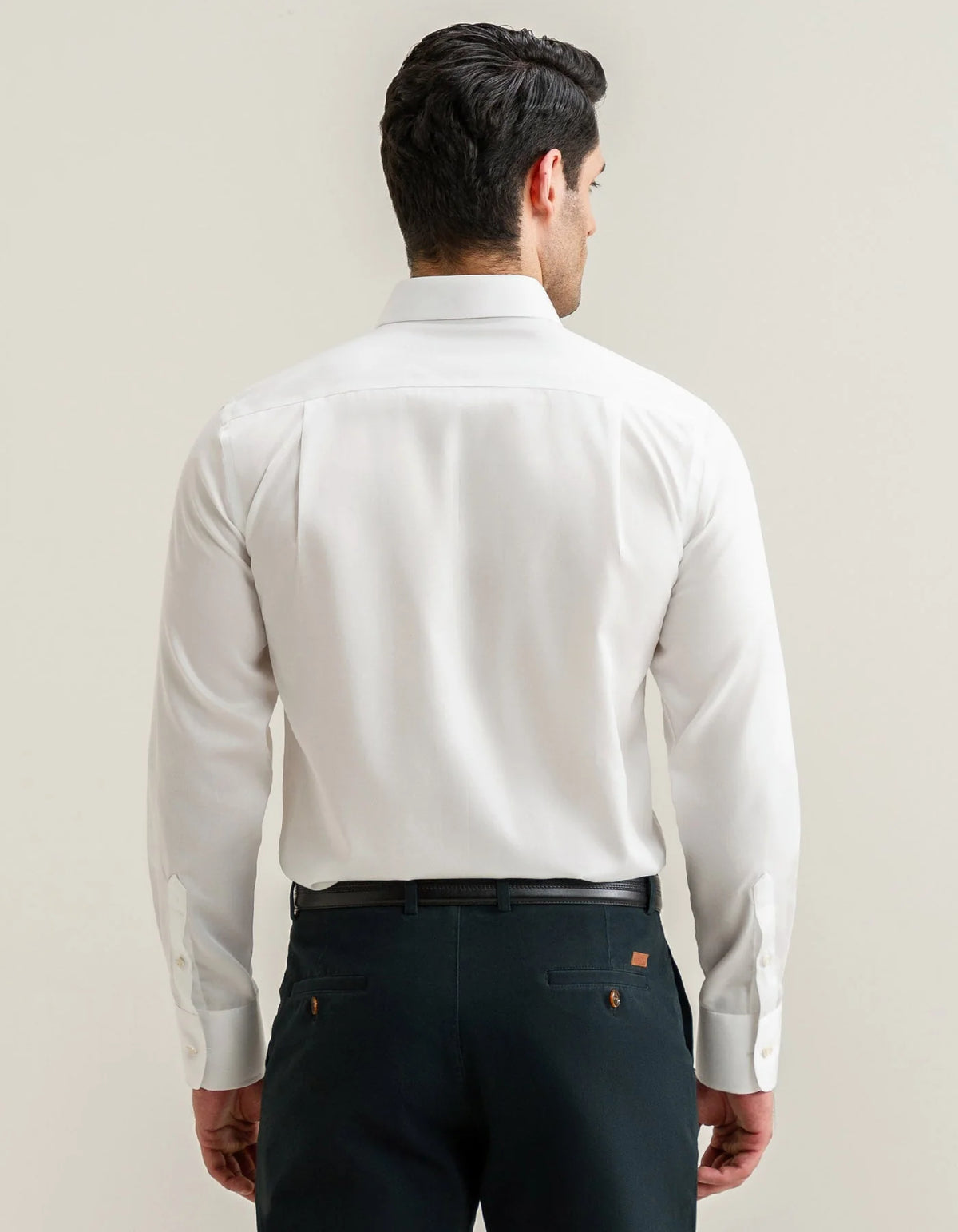 Men's Luxury Off White Twill Shirt
