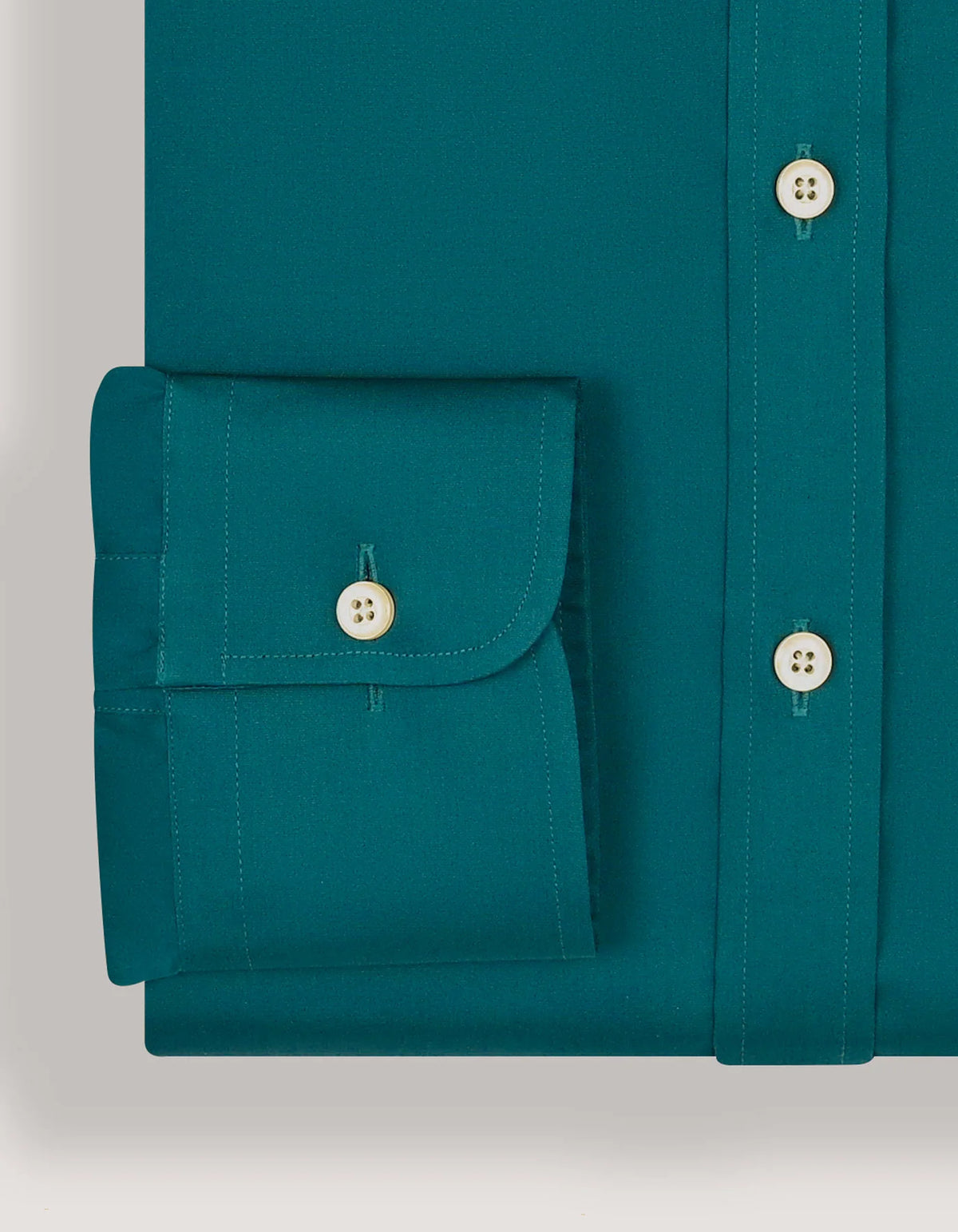 Men's Rich Teal Satin Dress Shirt
