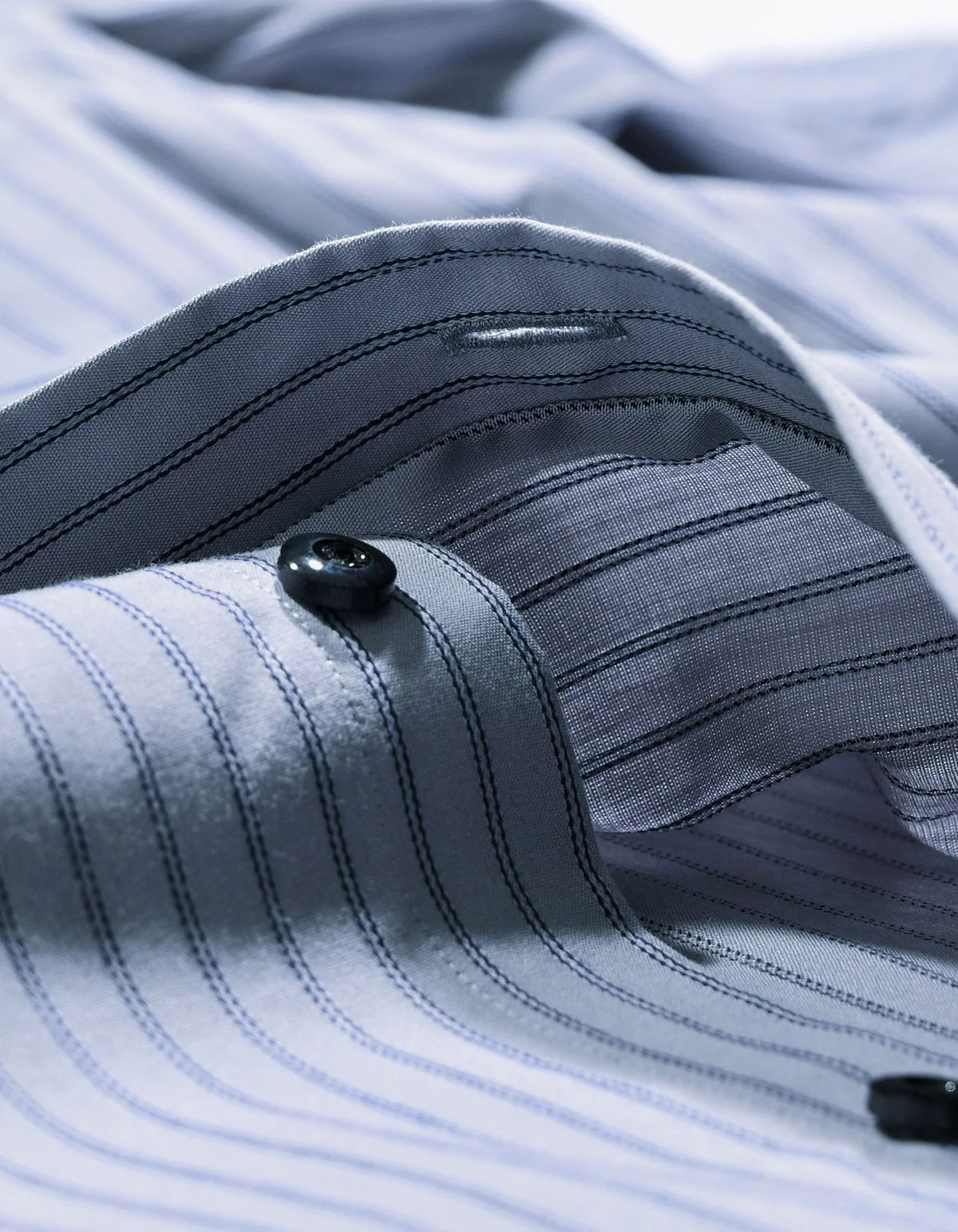 Men's Navy Striped Grey Dress Shirt
