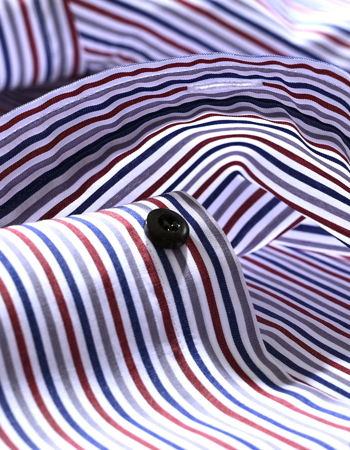 Brian Oak Maroon and White Striped Formal Shirt for Men - Cotton, Smart Casual Style