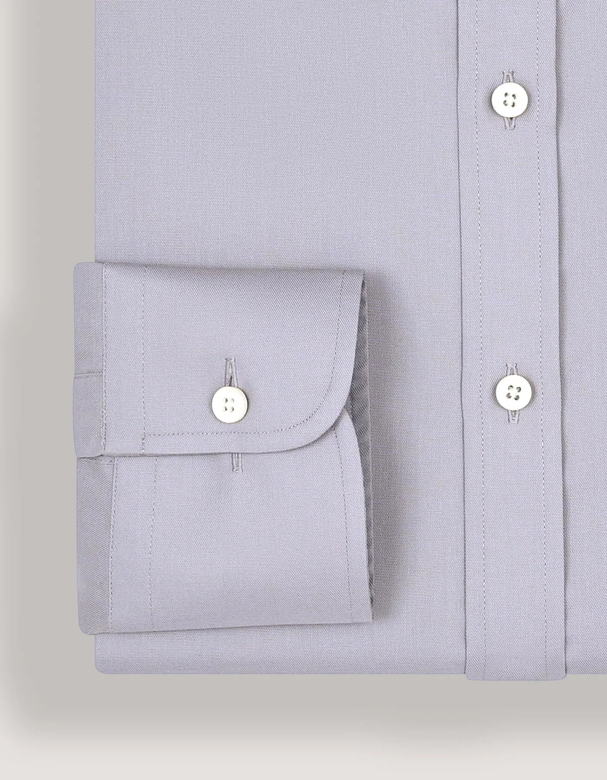Men's Easy Iron Grey Cotton Dress Shirt