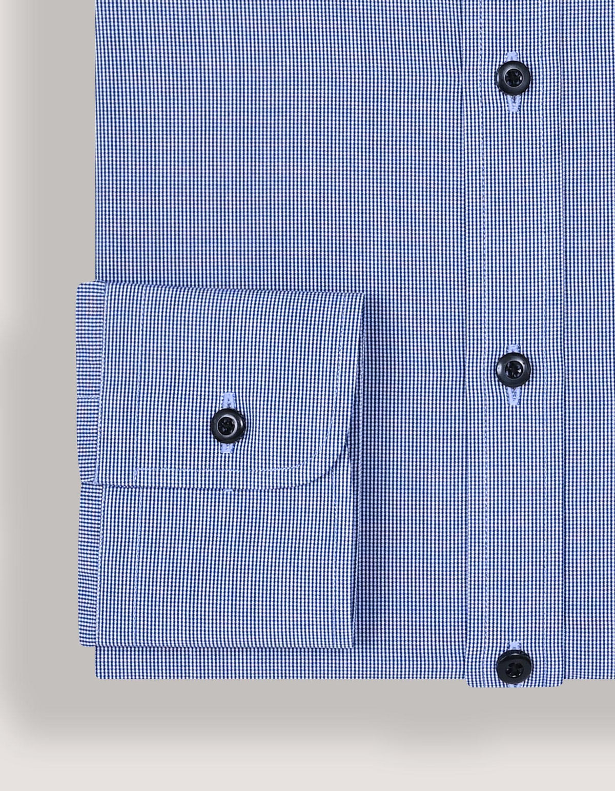 Men's Blue Checkered Dress Shirt