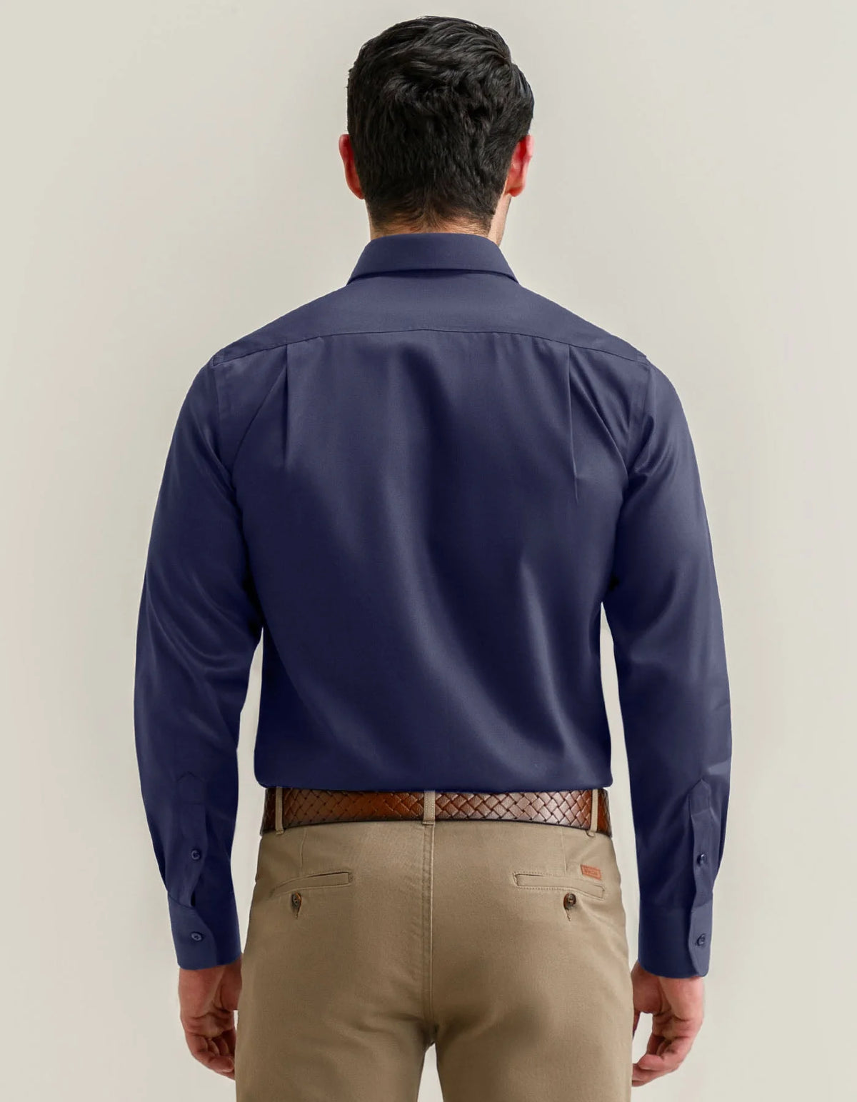 Men's Navy Twill Smart Fit Dress Shirt