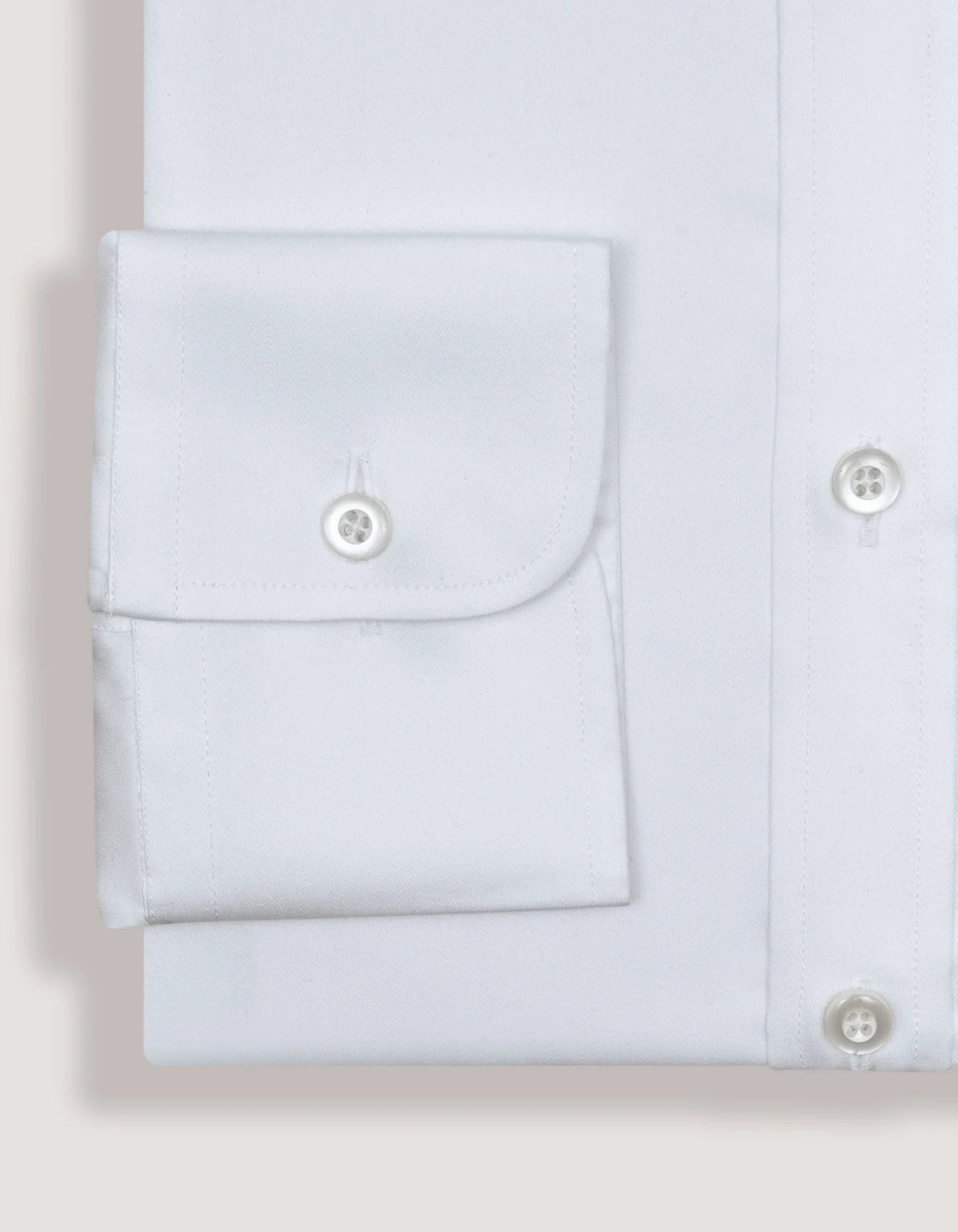 Men's Easy Care White Satin Shirt