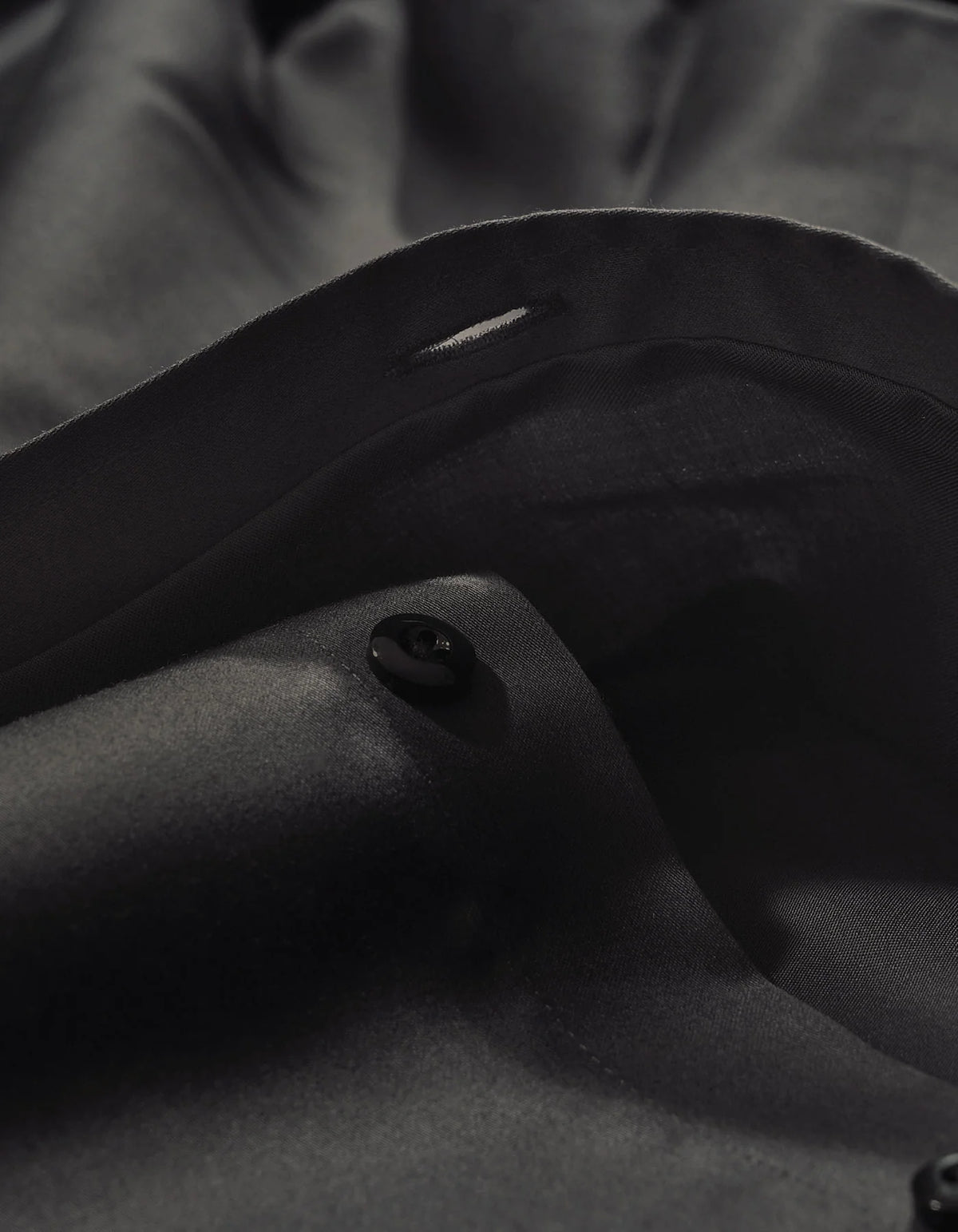 Men's Charcoal Plain Satin Dress Shirt