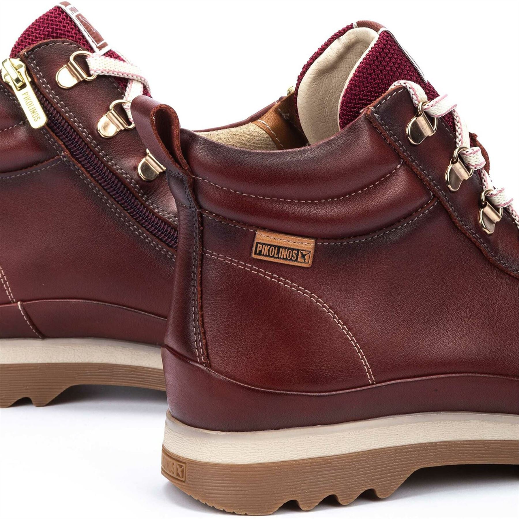 Vigo - Women’s Arcilla Red Leather Ankle Trainers Boots