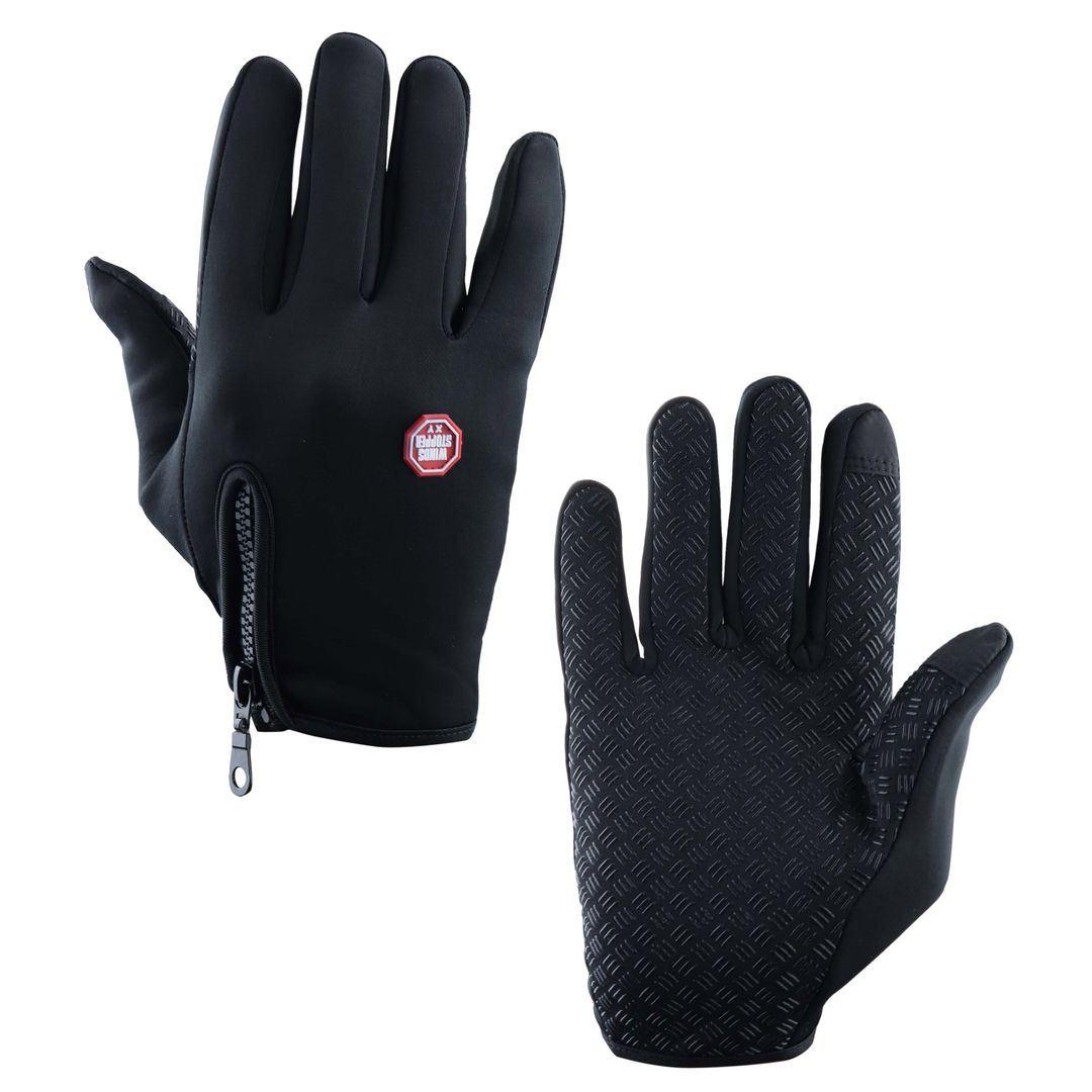 Mens Zip Stretch Cycling Gloves Trouch Screen Ultra Grip Road Mountain Bike - Knighthood Store