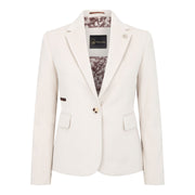 Women's Cream Wool Blend Tweed Blazer Waistcoat