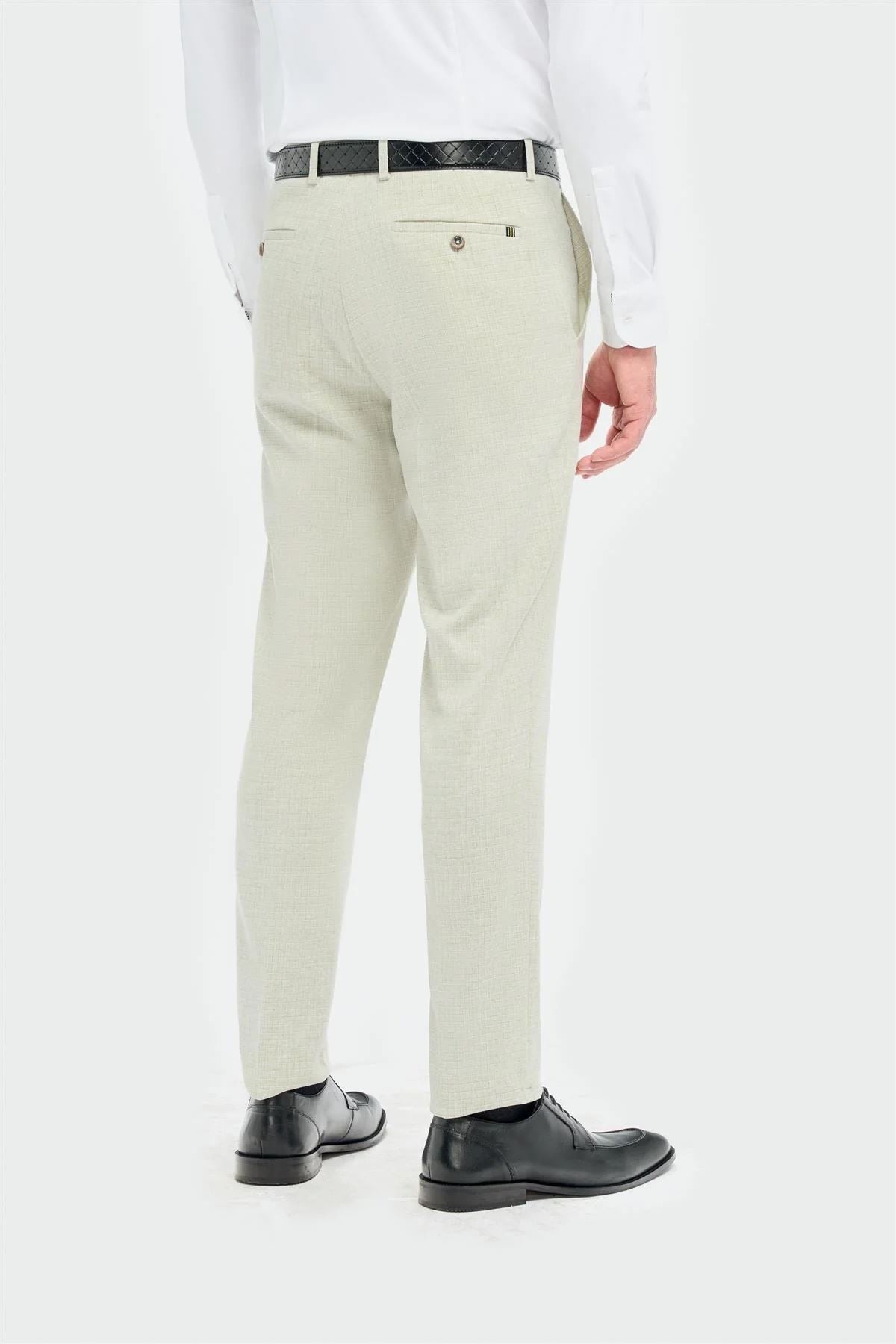 Men's Trousers Sage Green Tapered Summer Pants