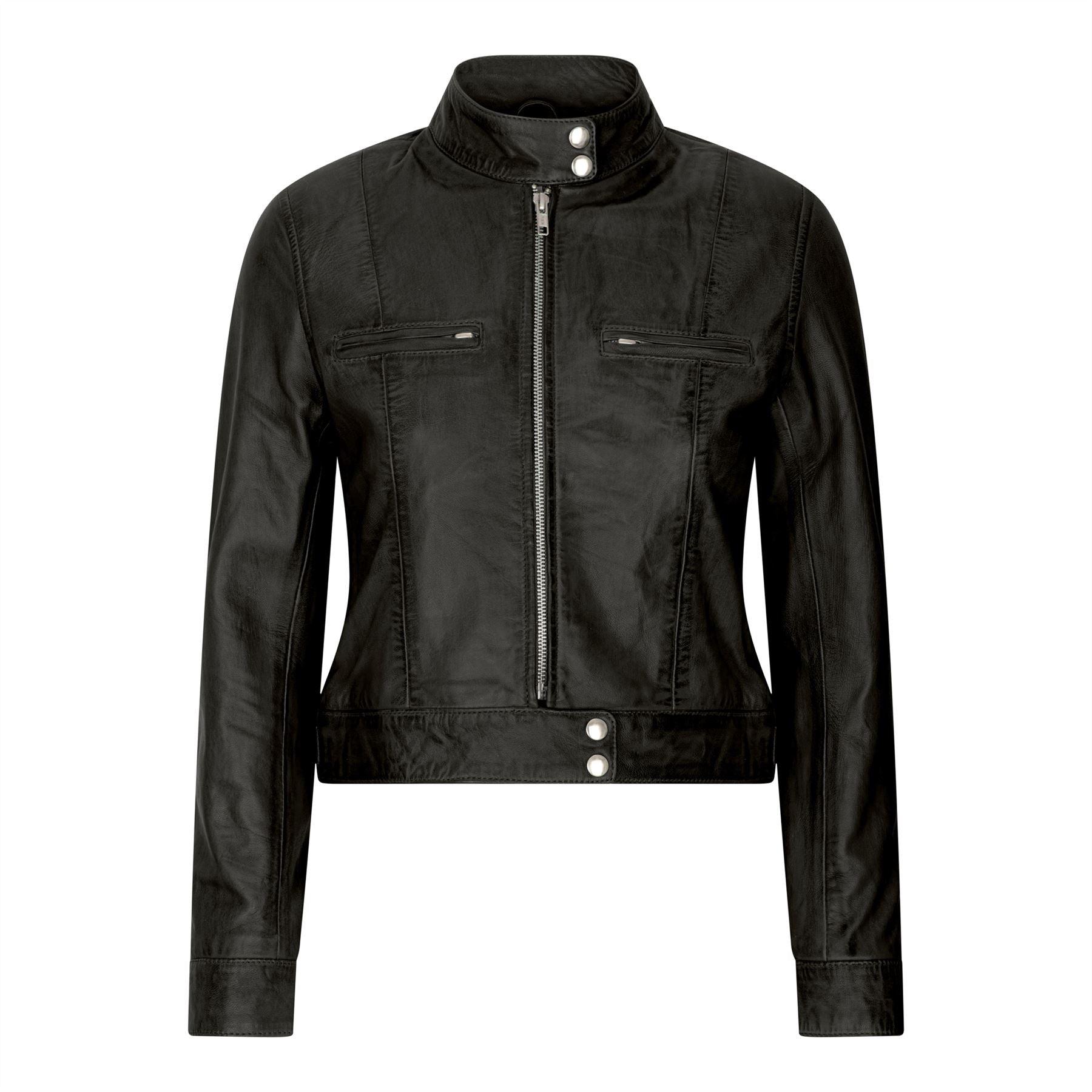 Women's Leather Moto Biker Jacket - Knighthood Store