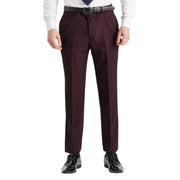 Regent - Men's Wine Plaid Check Trousers