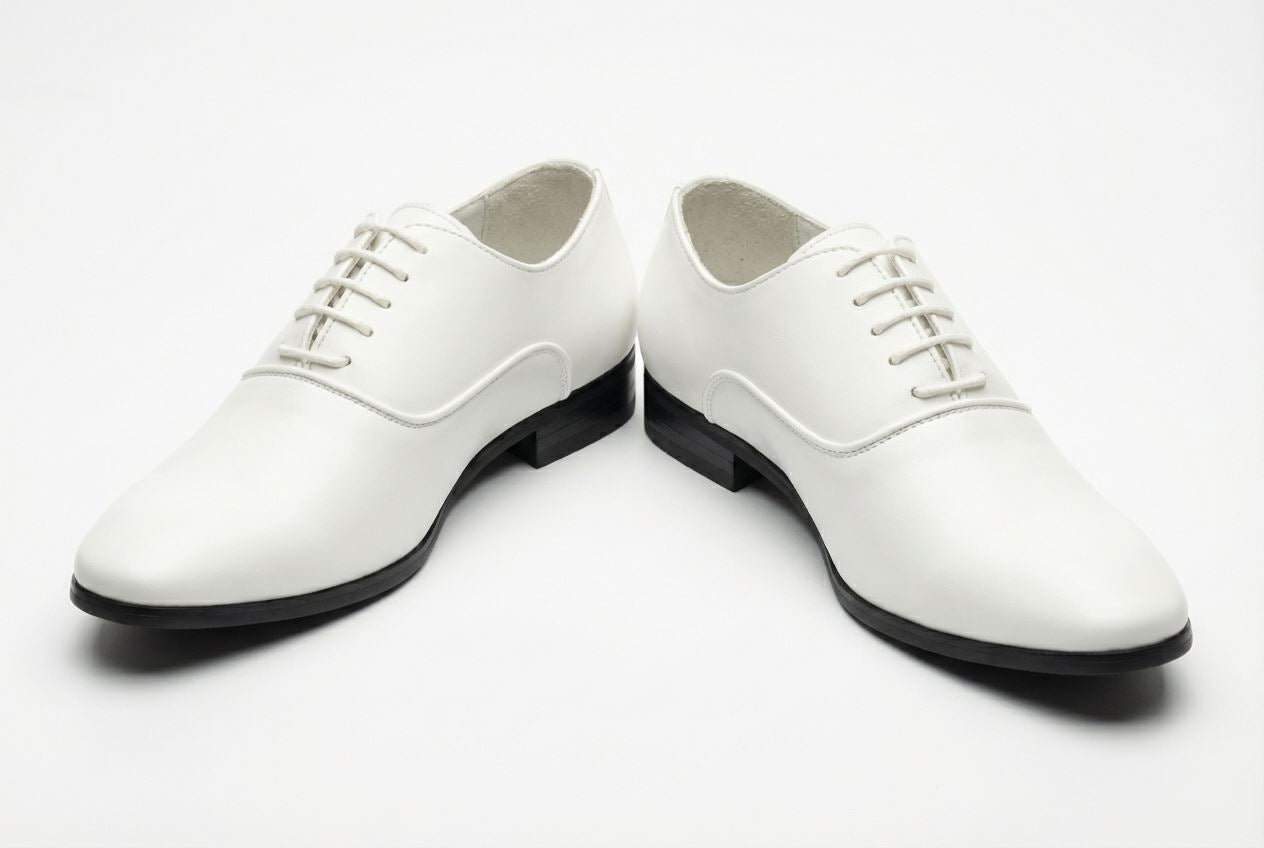 Men’s Formal Patent PU Leather Oxfords Lace-Up Dress Shoes
