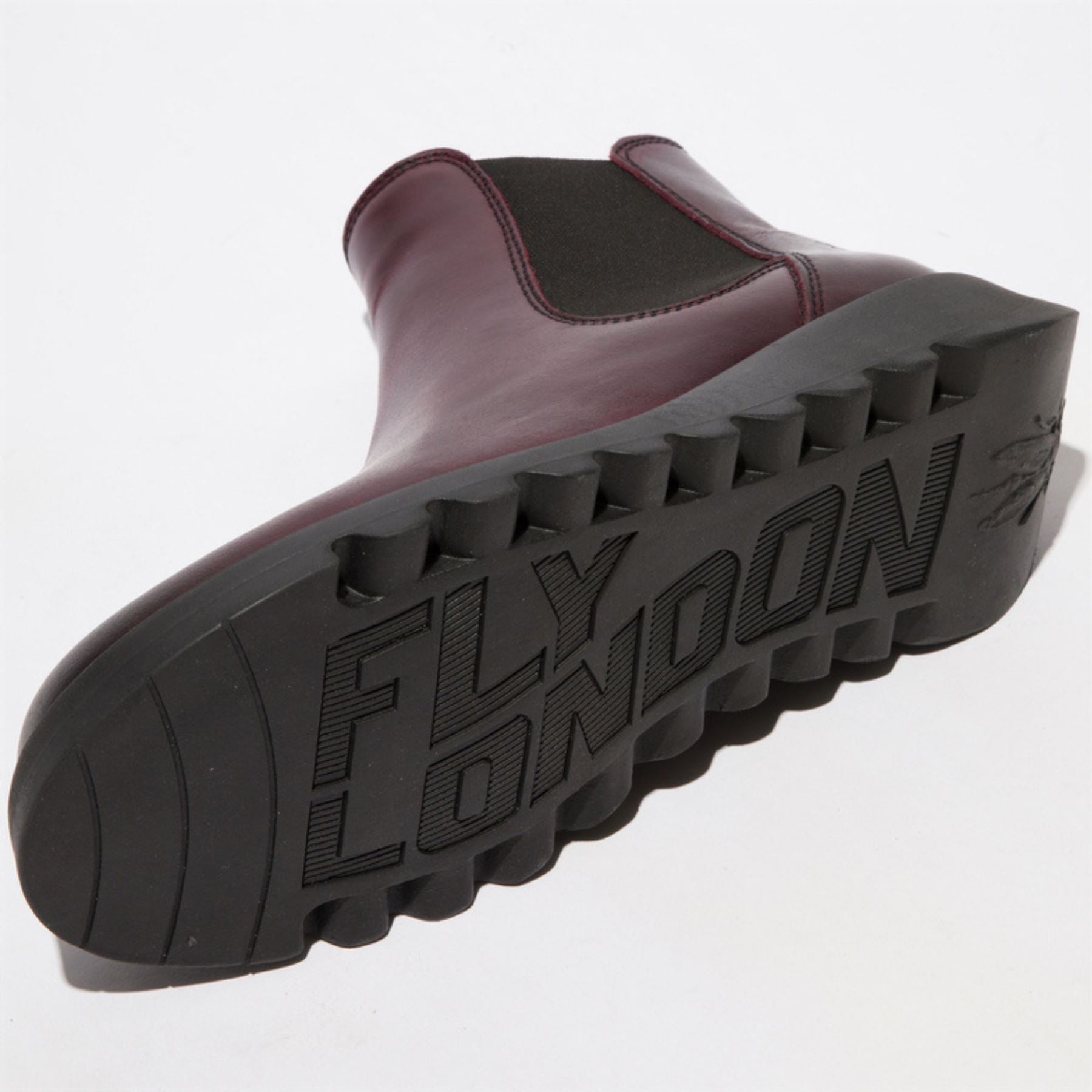 SALV195 - Women's Wedge Heel Leather Chelsea Ankle Boots