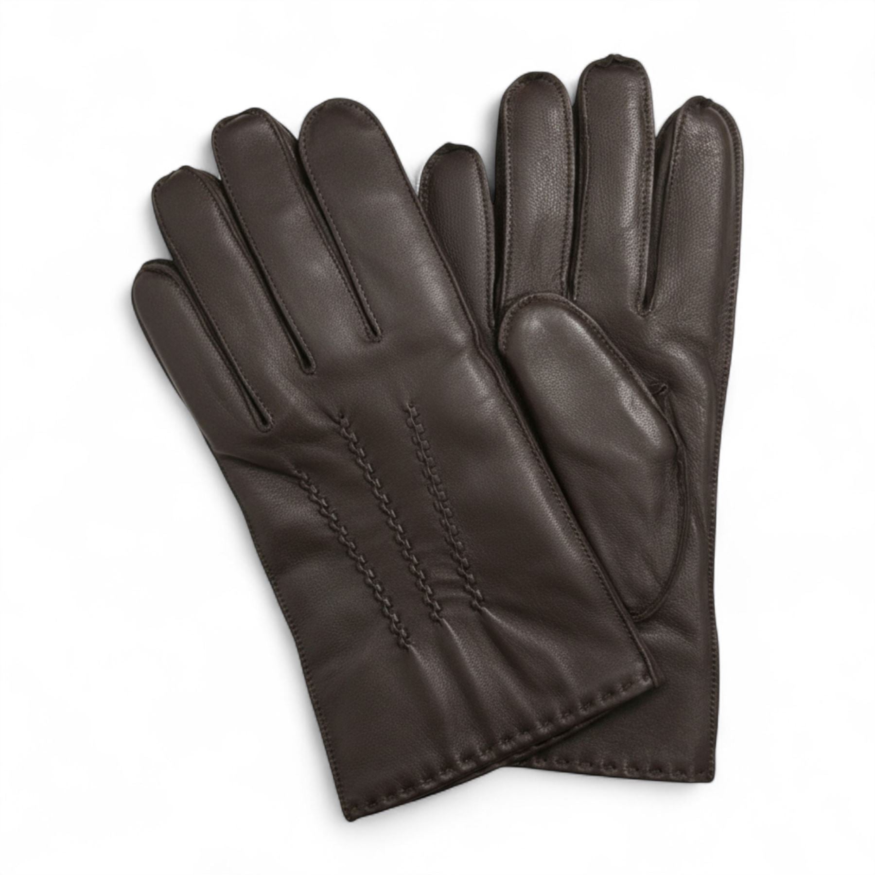 Men's Leather Wool Lined Gloves