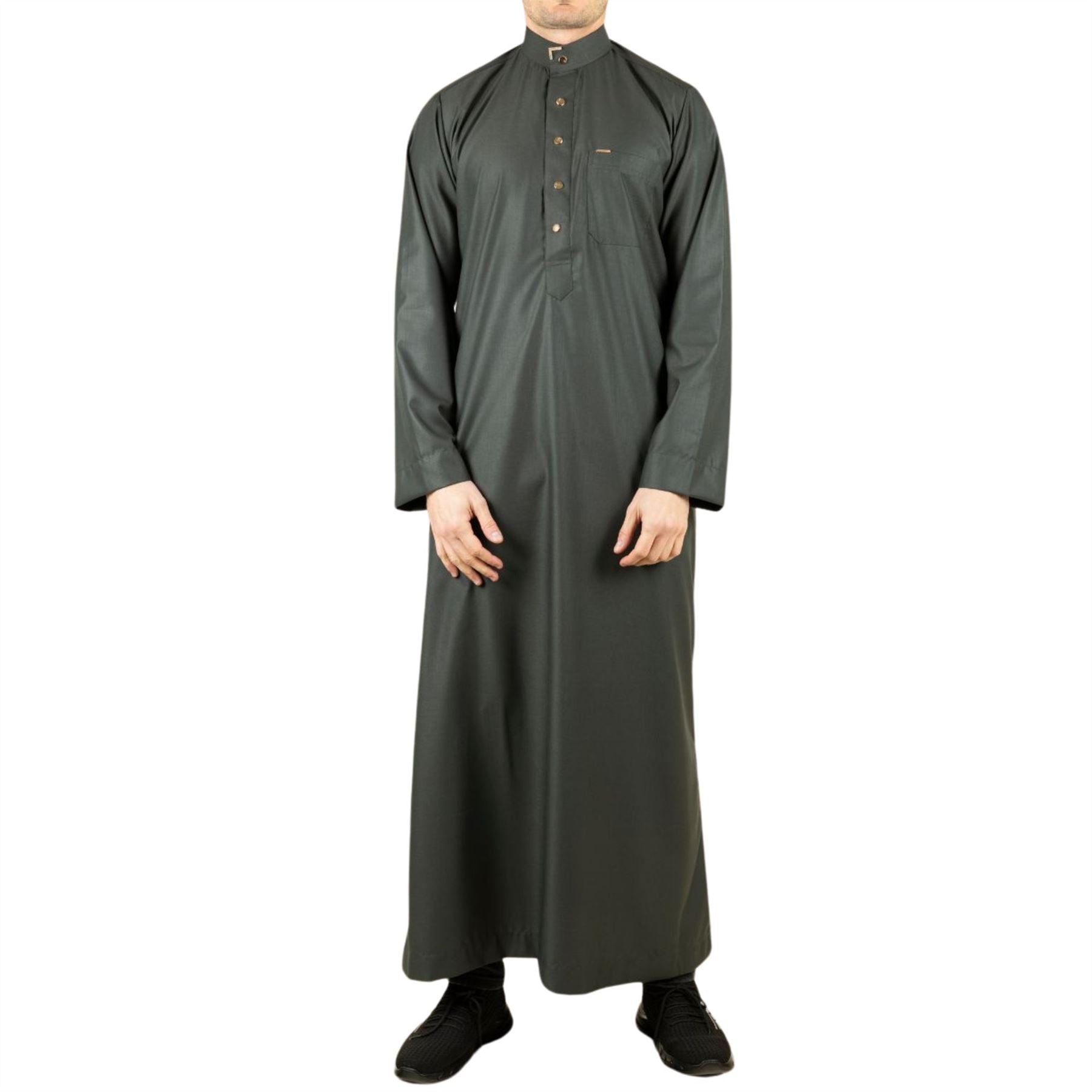 TT-005 - Men's Saudi Emirati Thobe Arab Nehru High Collar