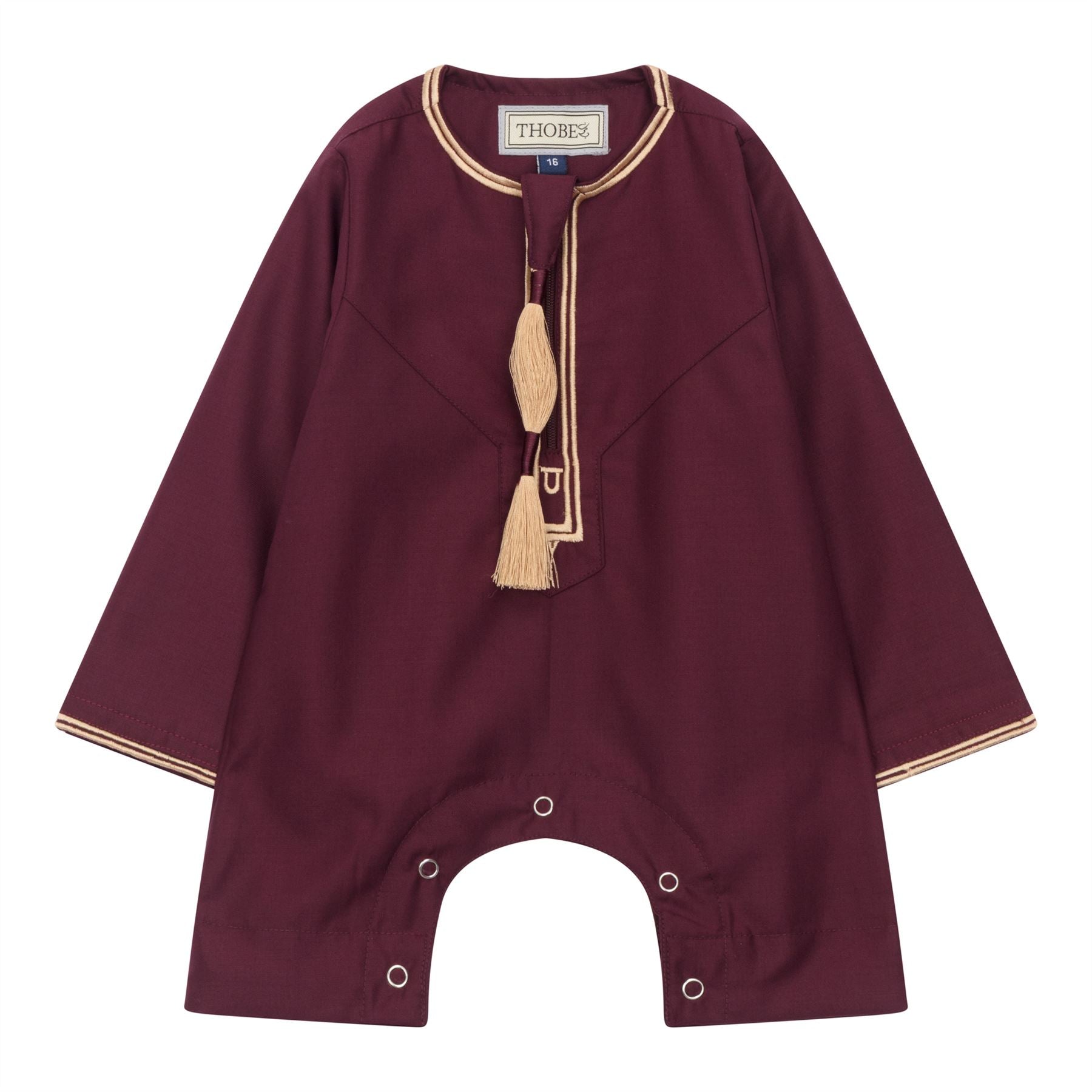 TT-003 - Baby Toddler Emirati Omani Gold Tassel Romper Thobe
