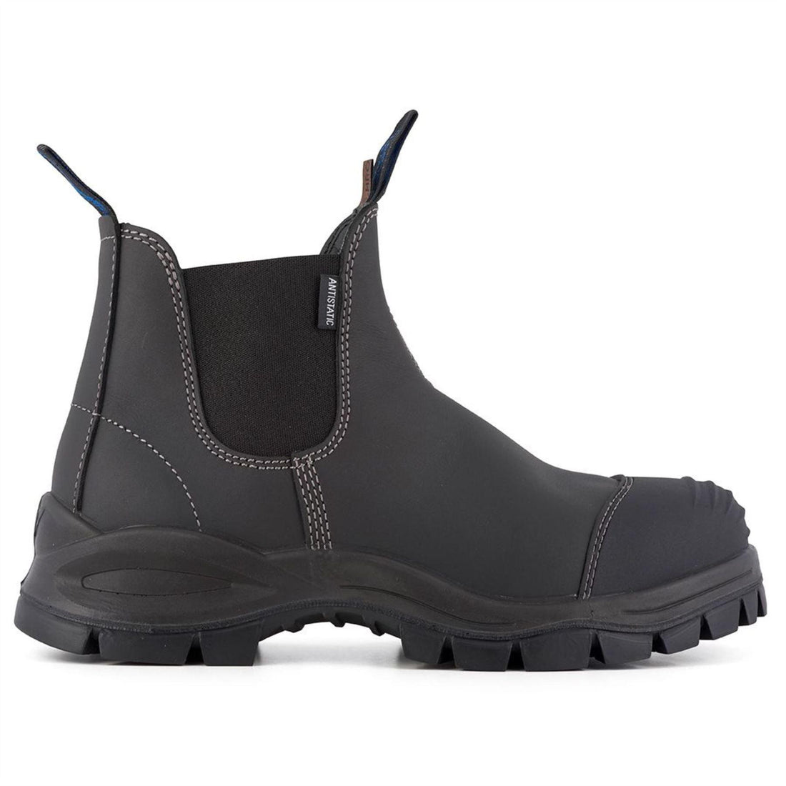 Blundstone 910 Black Leather Steel Toe Chelsea Boots Durable Ankle Safety Boots - Knighthood Store