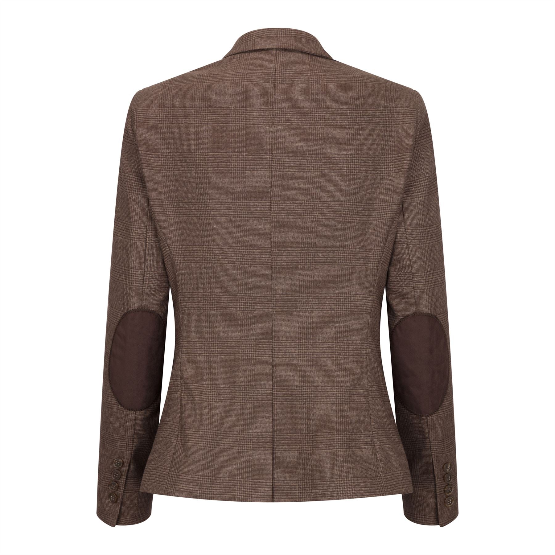 Women's Suit 3 Piece Brown Prince Of Wales Check Tailored Fit Business Formal Ladies Dress