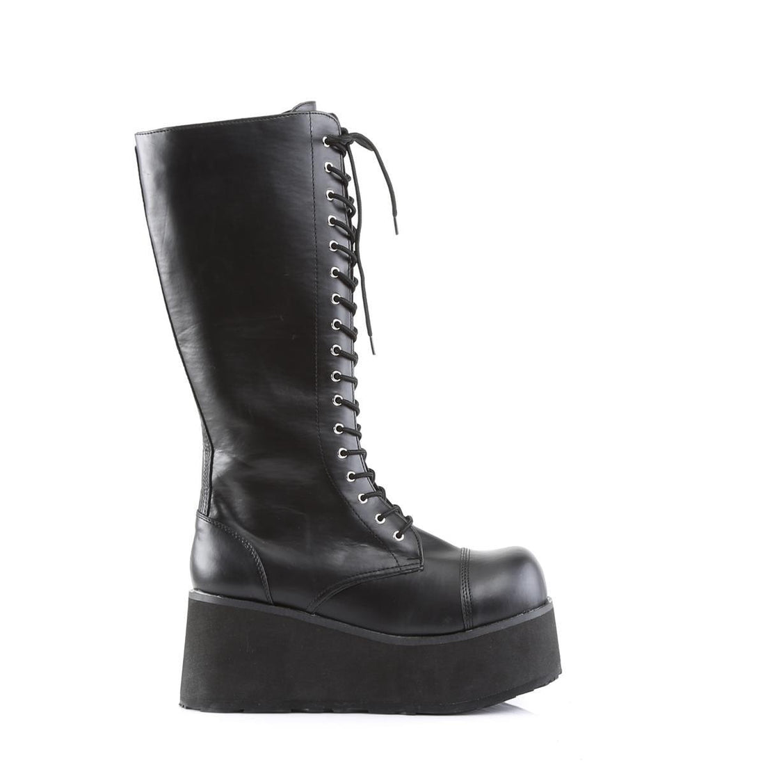 DEMONIA TRASHVILLE 205 Rock Boots Unisex Pleaser Vegan Leather Matt Black Gothic - Knighthood Store