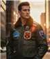 Men's Cowhide Top Gun Maverick Leather Aviator Bomber Jacket