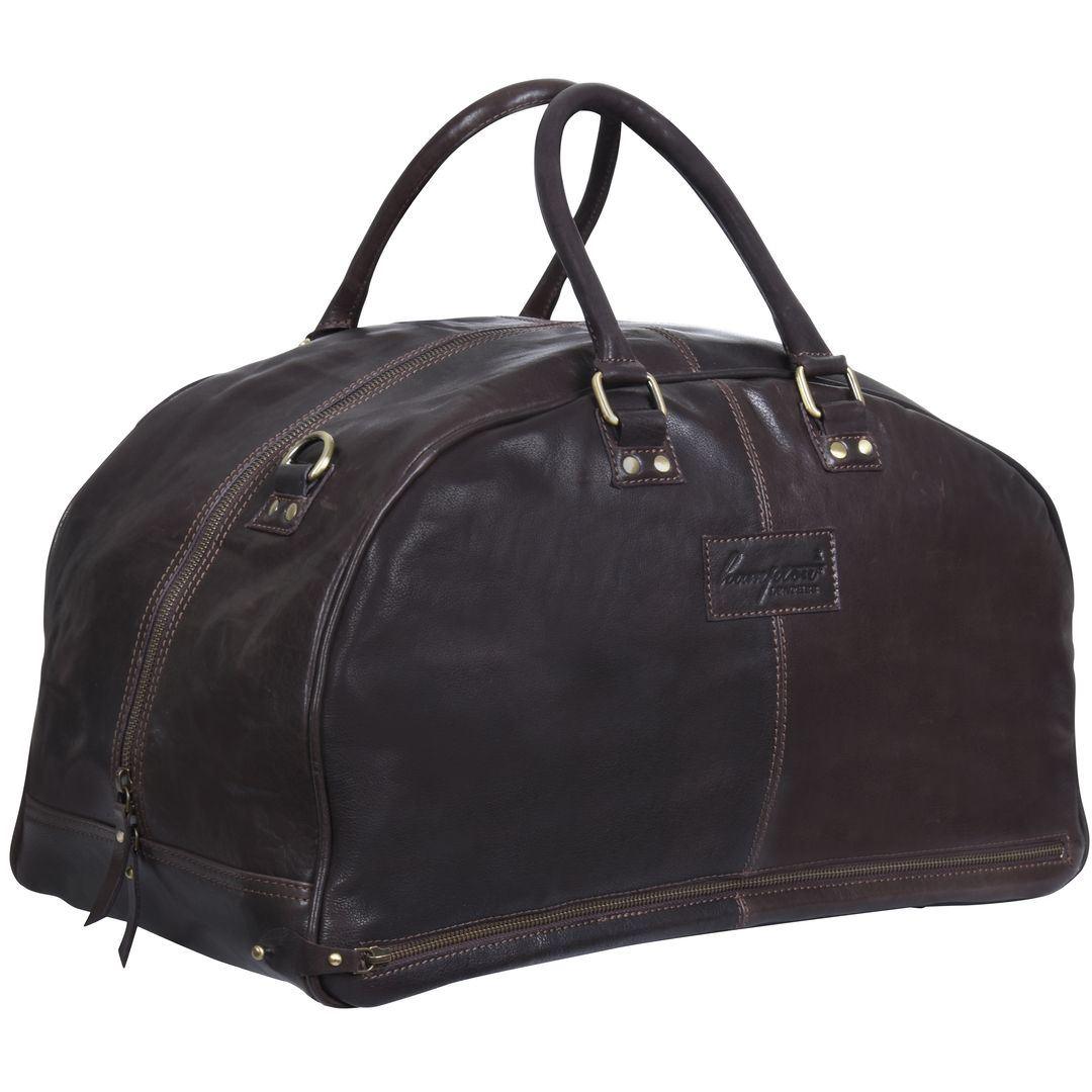 Mens Hand Made Real Leather Overnight Travel Gym Weekend Bag Duffle Carry On - Knighthood Store