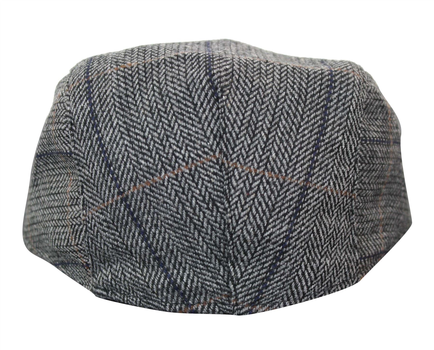 Mens Herringbone Tweed Wool Check Grandad Flat Caps Hats Vintage Green Grey Blue Brown