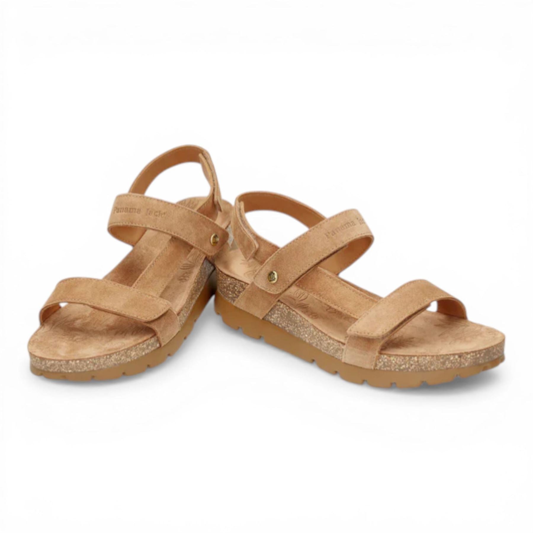 Selma B10 - Women’s Wedge Bark Brown Suede Leather Sandals