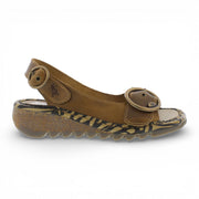 TRAM723FLY - Women’s Camel Brown Leather Wedge Sandals