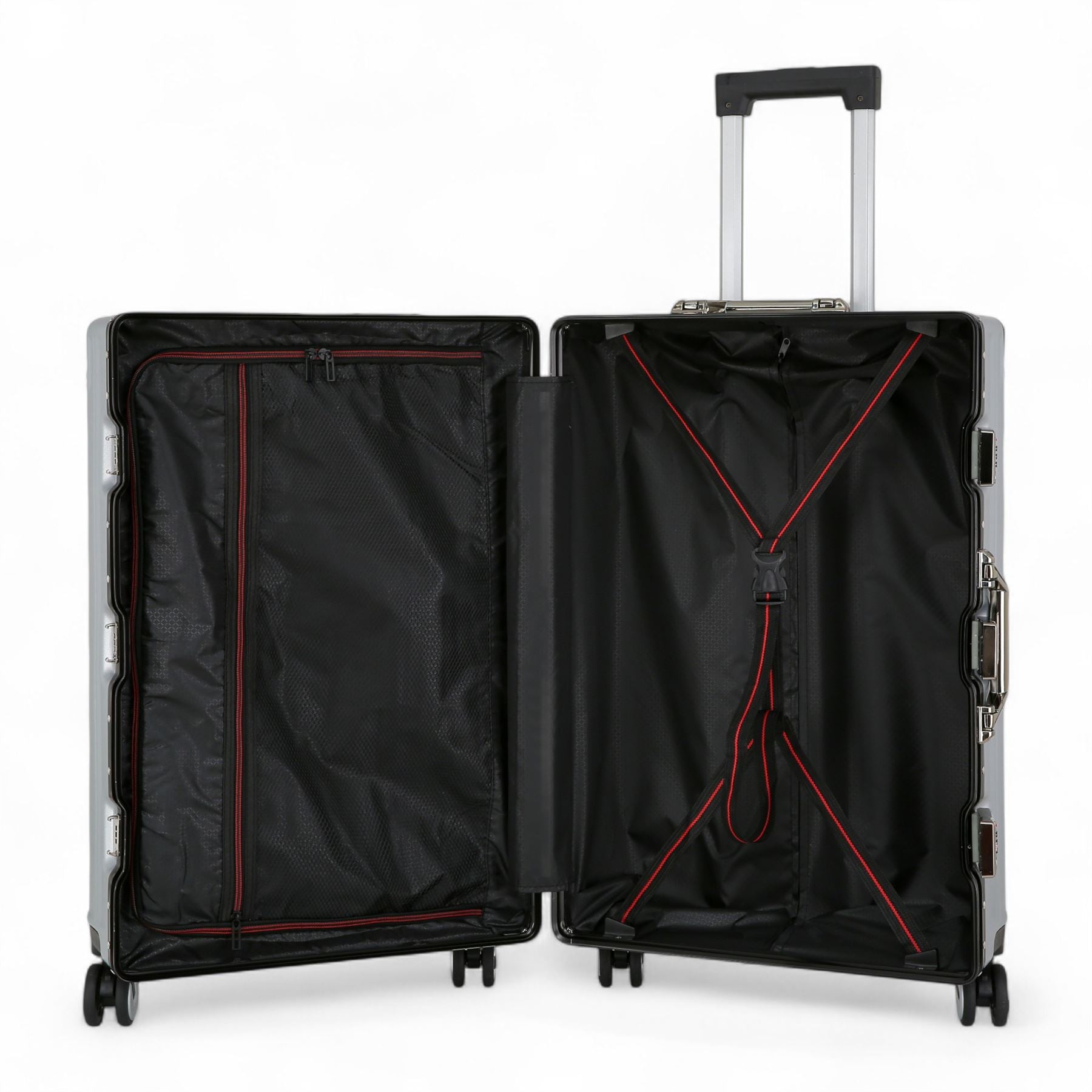 Robust Hard Shell Luggage 8 Wheel Suitcase Set
