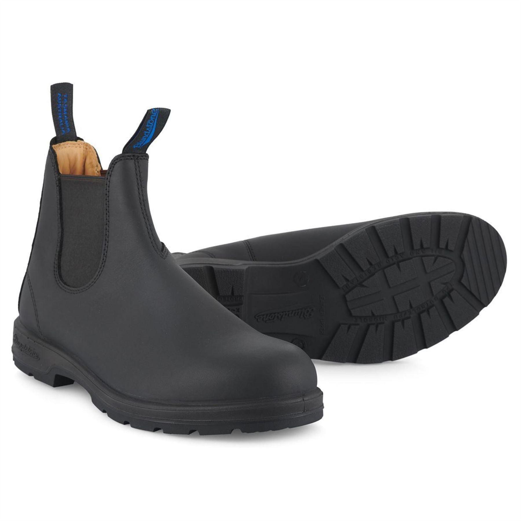 Blundstone 566 Black Thermal Leather Chelsea Boots Black Nubuck Slip On Retro - Knighthood Store