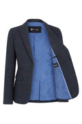 Women's Blazer Tweed Herringbone Checkered Tailored Fit Jacket - Knighthood Store