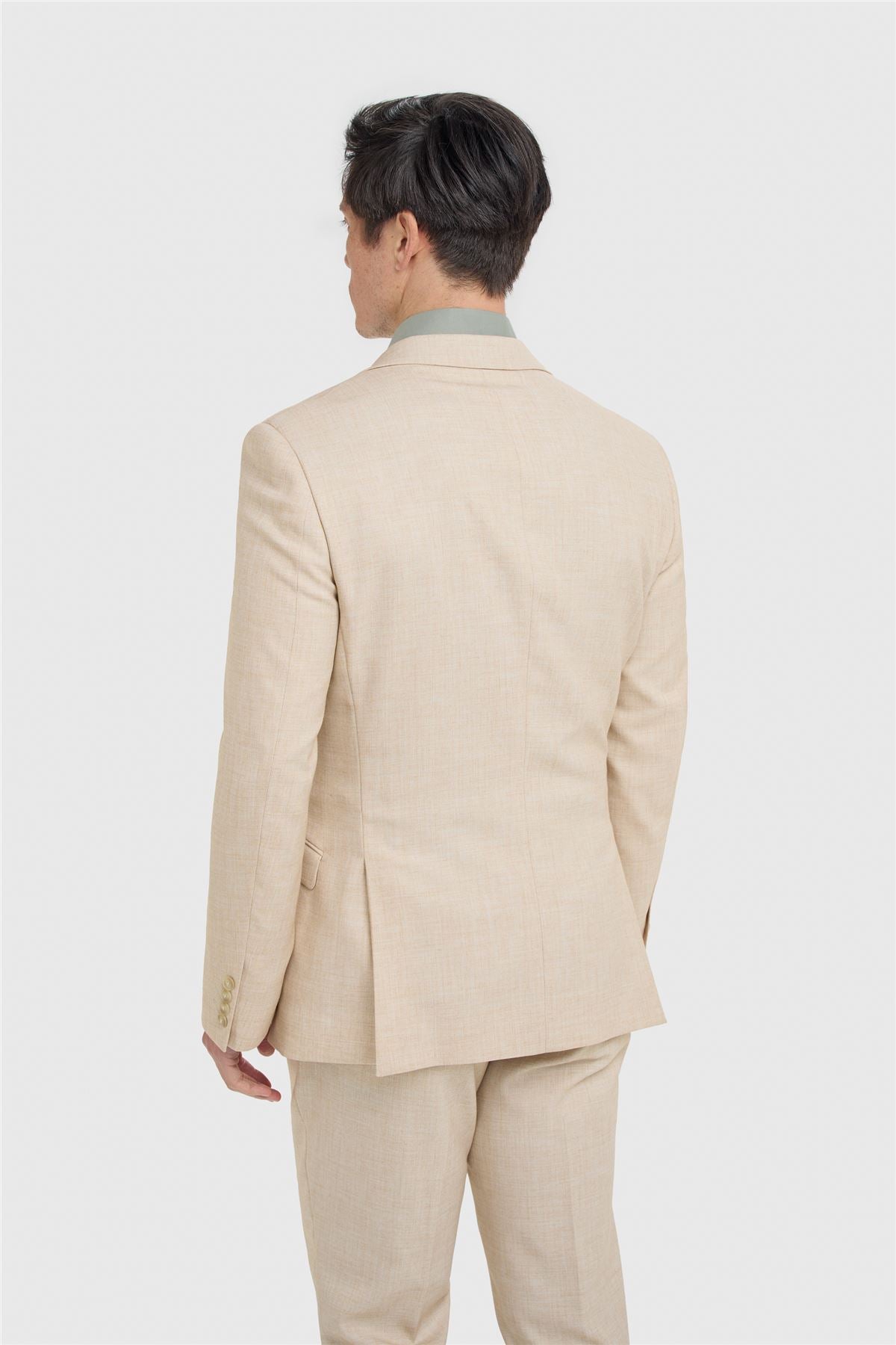 Malibu - Men's Beige Textured Blazer
