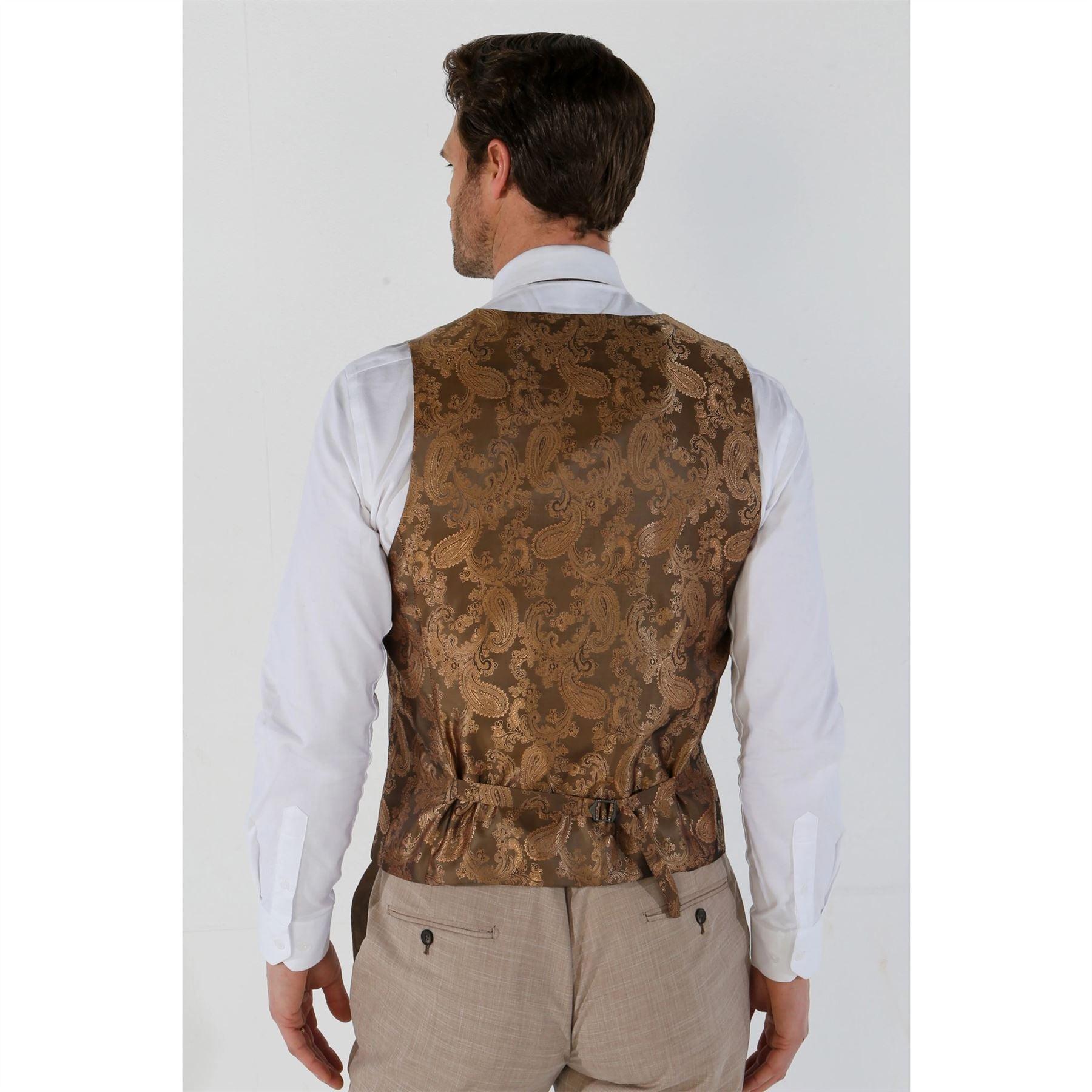 Men's Waistcoat Beige Tailored Fit Summer Wedding Vest - Knighthood Store