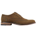 Mens Lace Real Suede Brogues Shoes Gatsby Classic 1920's Blue Brown Vintage - Knighthood Store