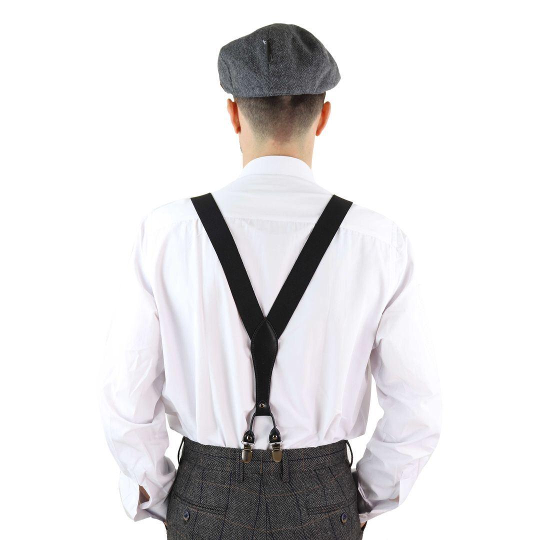 Mens Classic Vintage Retro Trouser Braces Suspenders 1920s Gatsby Blinders - Knighthood Store