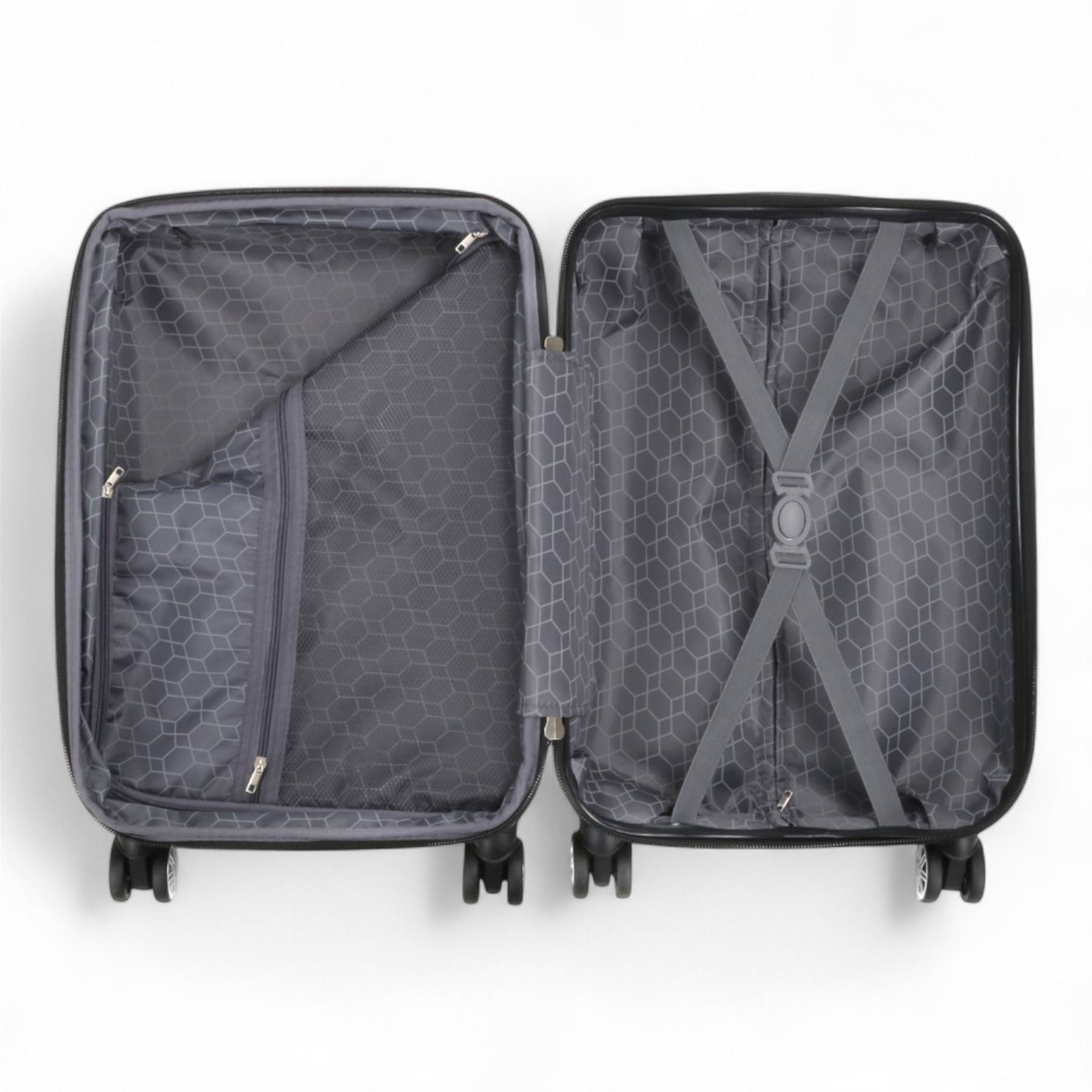 Hard Shell Luggage Set 8 Spinner Wheels ABS Suitcase