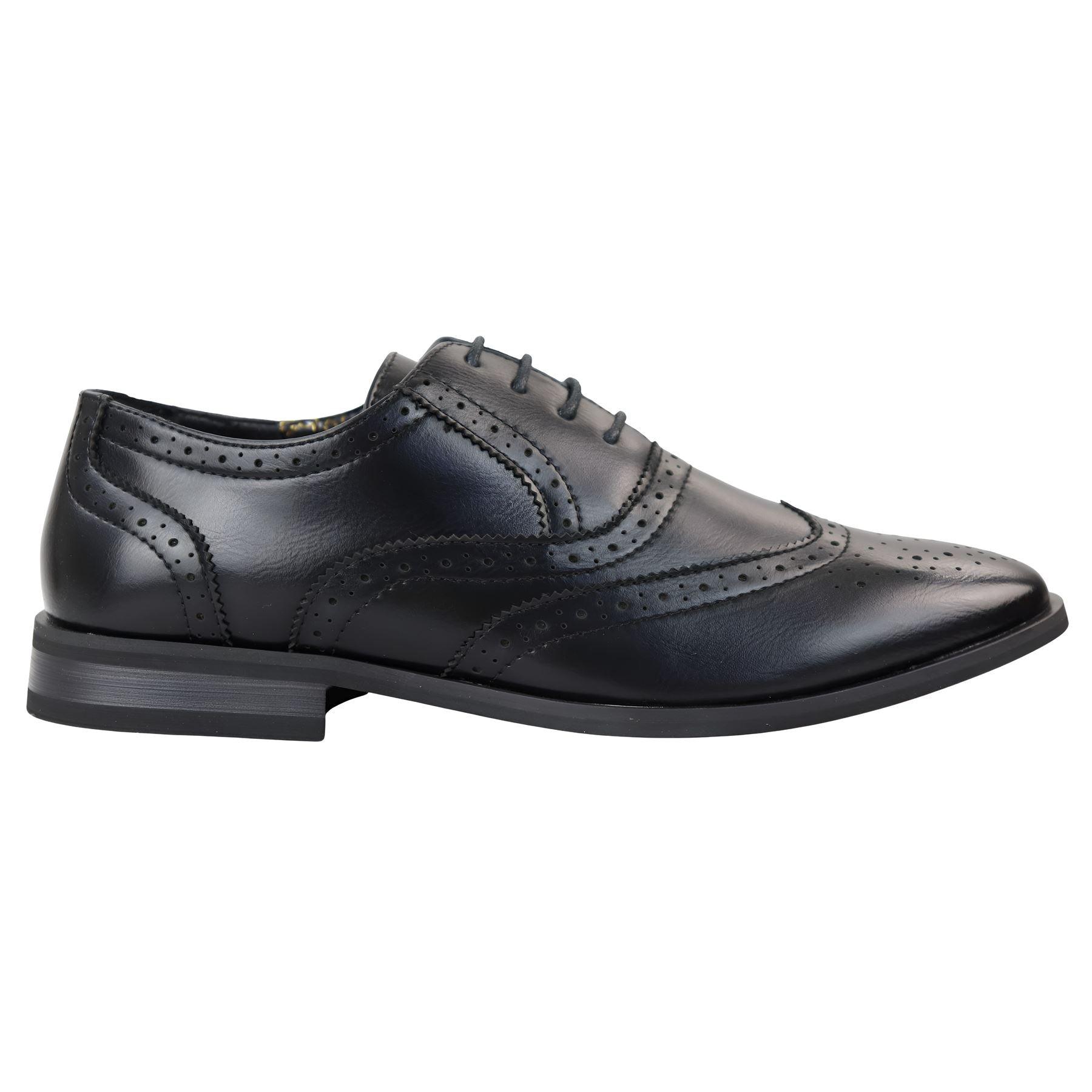 Men's Black Oxfords Shoes Brogues Derbys Formal Dress Shoe - Knighthood Store