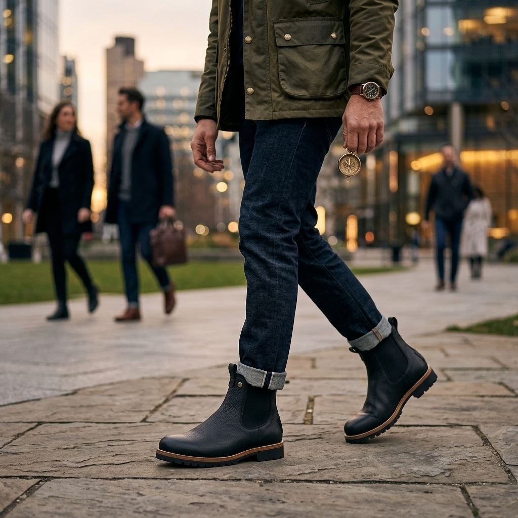Beny Igloo C1 - Men's Black Waterproof Leather Chelsea Boots