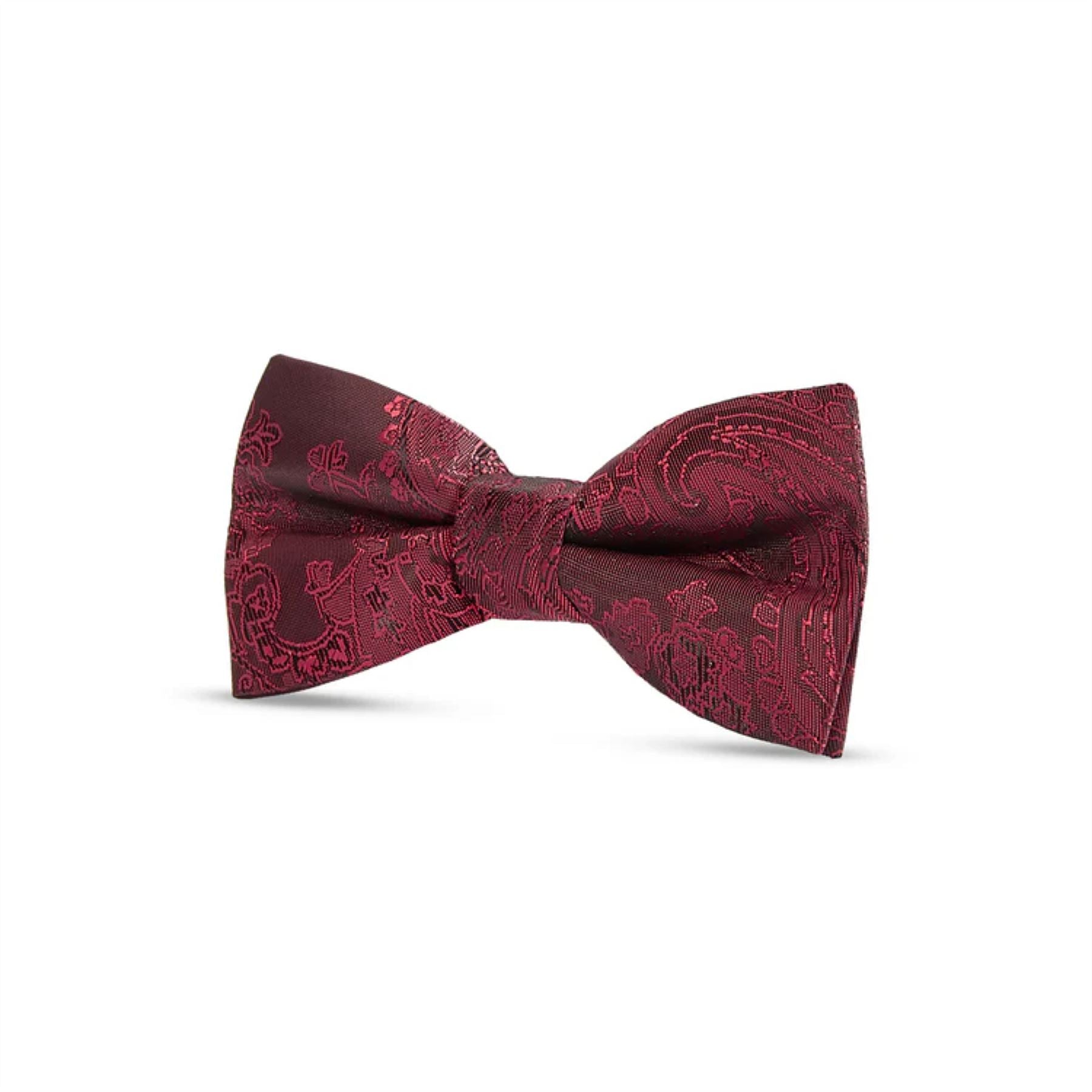 Boys Paisley Floral Satin Bow Tie