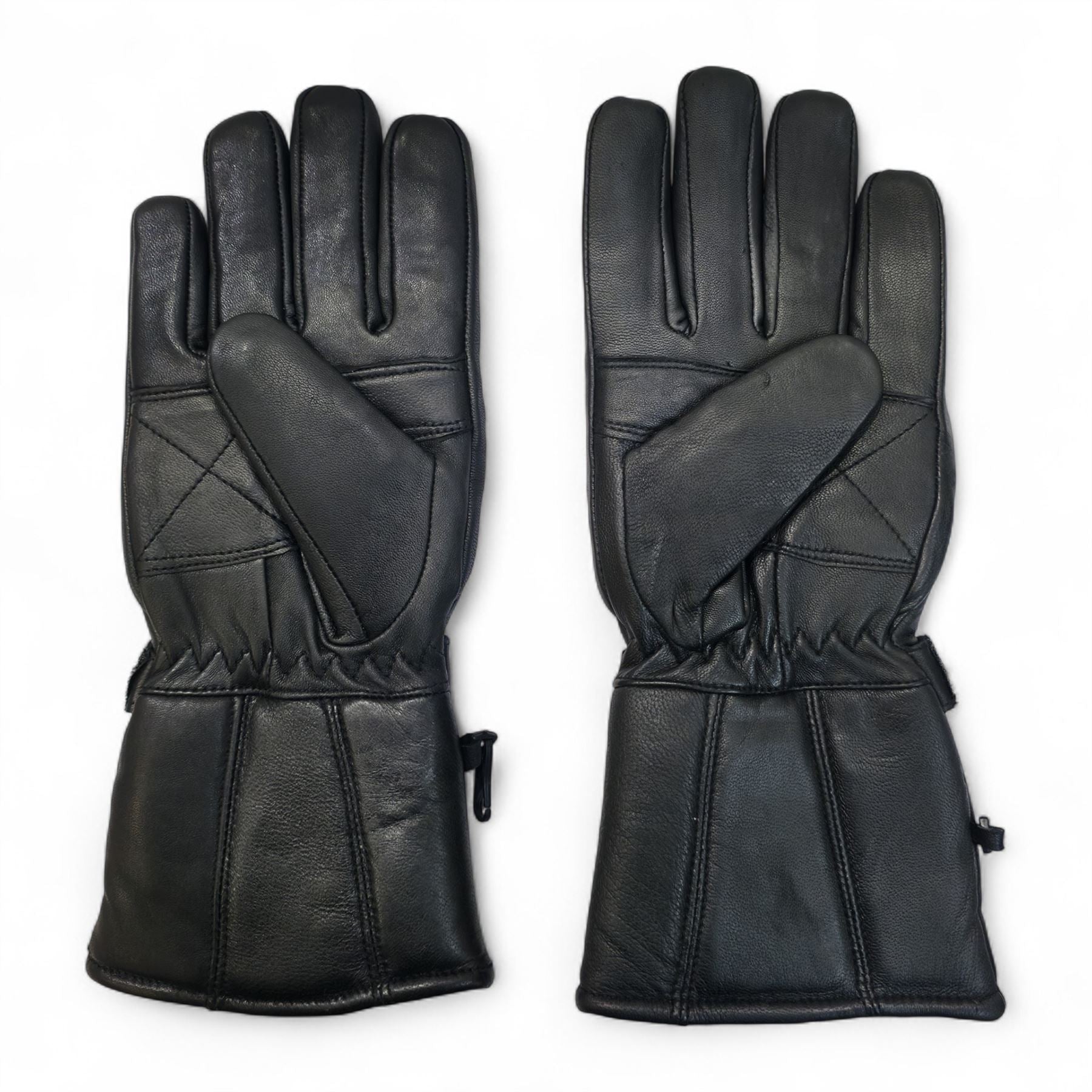Men’s Cowhide Leather Thermal Insulation Motorcycle Gloves