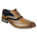 Mens Real Leather & Suede Laced Gatsby Brouges Smart Casual Designer Retro Shoes - Knighthood Store